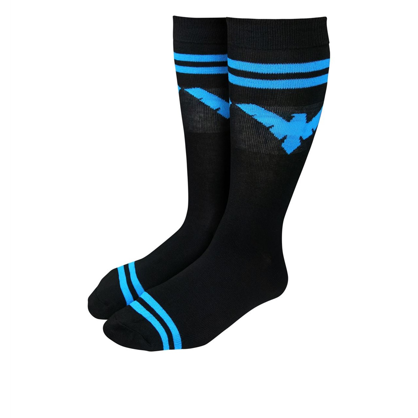 Nightwing Symbol Black Crew Socks, Black