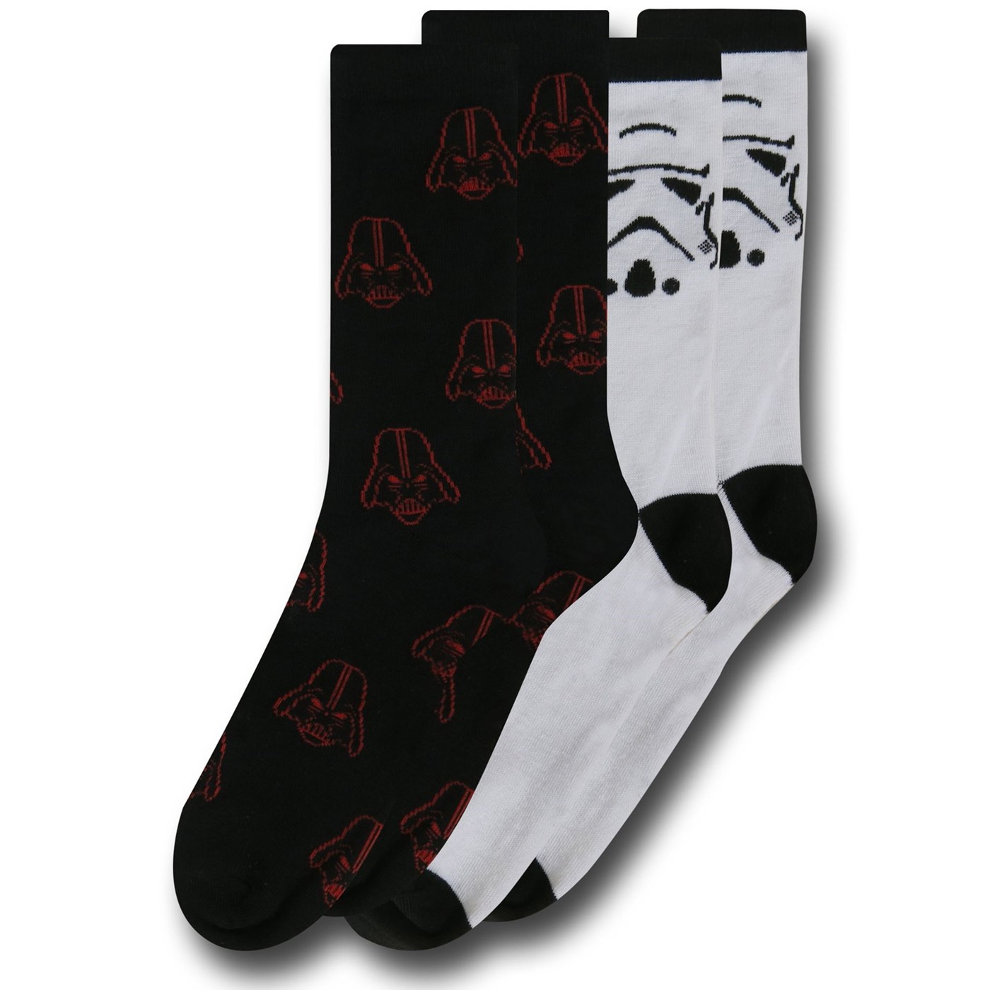Star Wars Vader & Stormtrooper Crew Sock 2-Pair Pack, Black