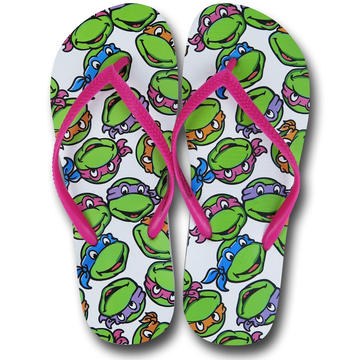 TMNT Women's Flip Flops, White