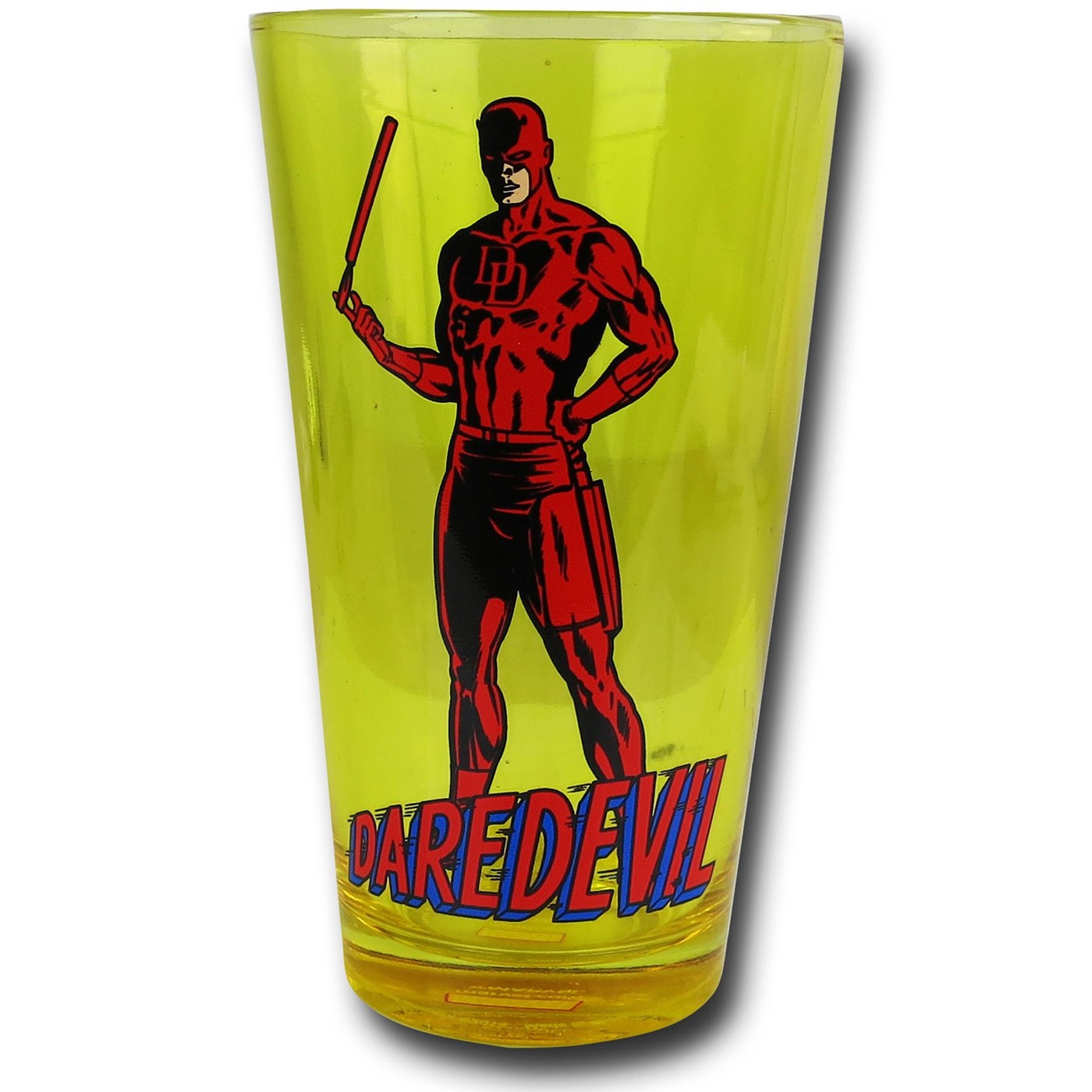 Daredevil Baton Yellow Pint Glass, Yellow