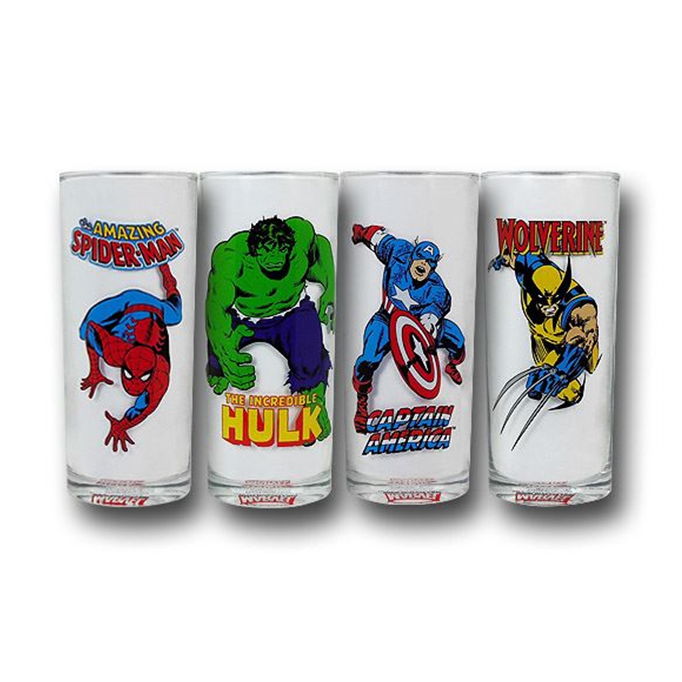 Marvel Comics 10oz Highball Glass Set of 4