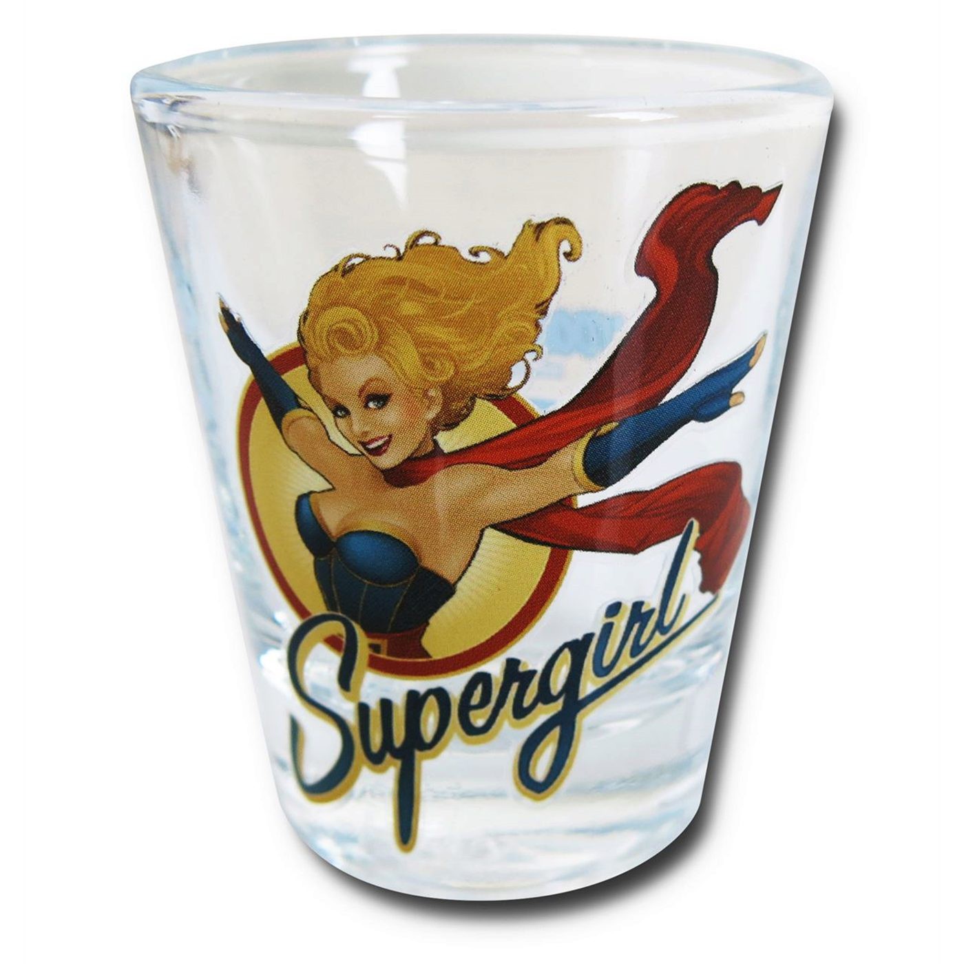 Supergirl Bombshell Mini Glass, Yellow