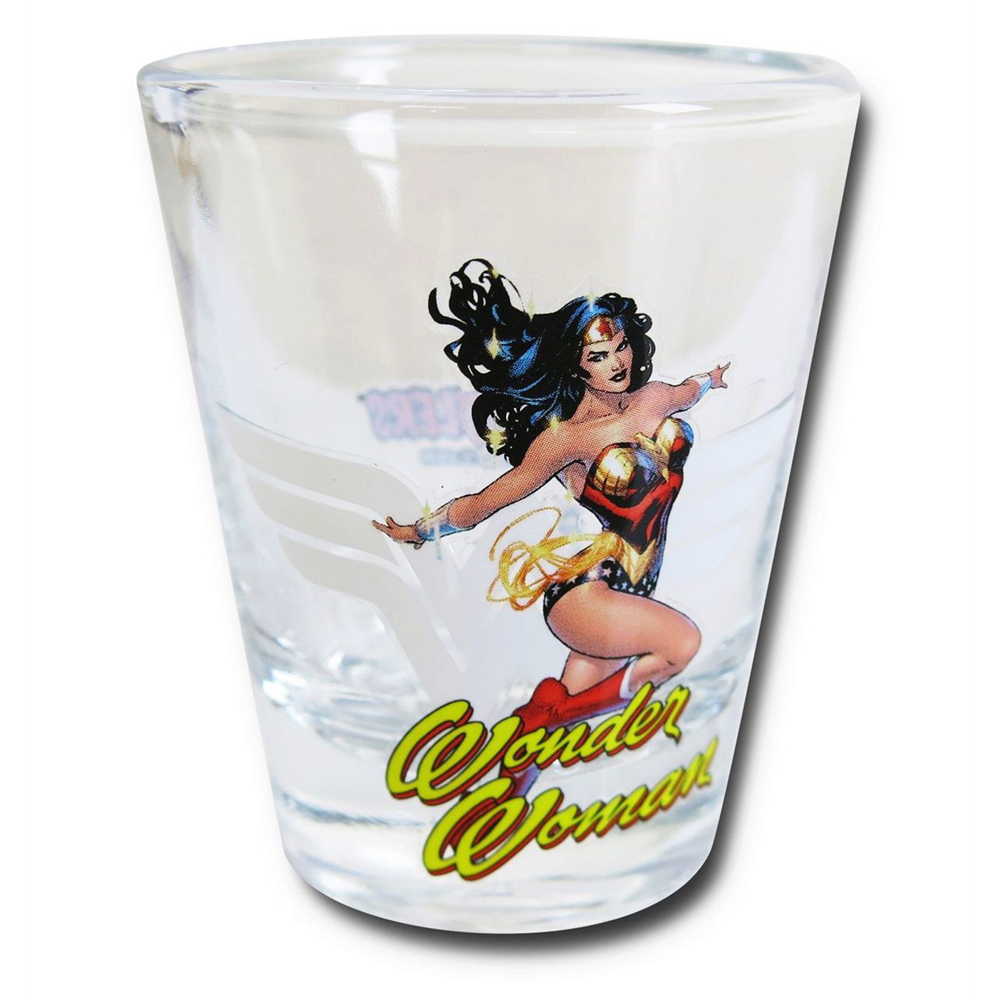 Wonder Woman in Action Mini Glass, Red