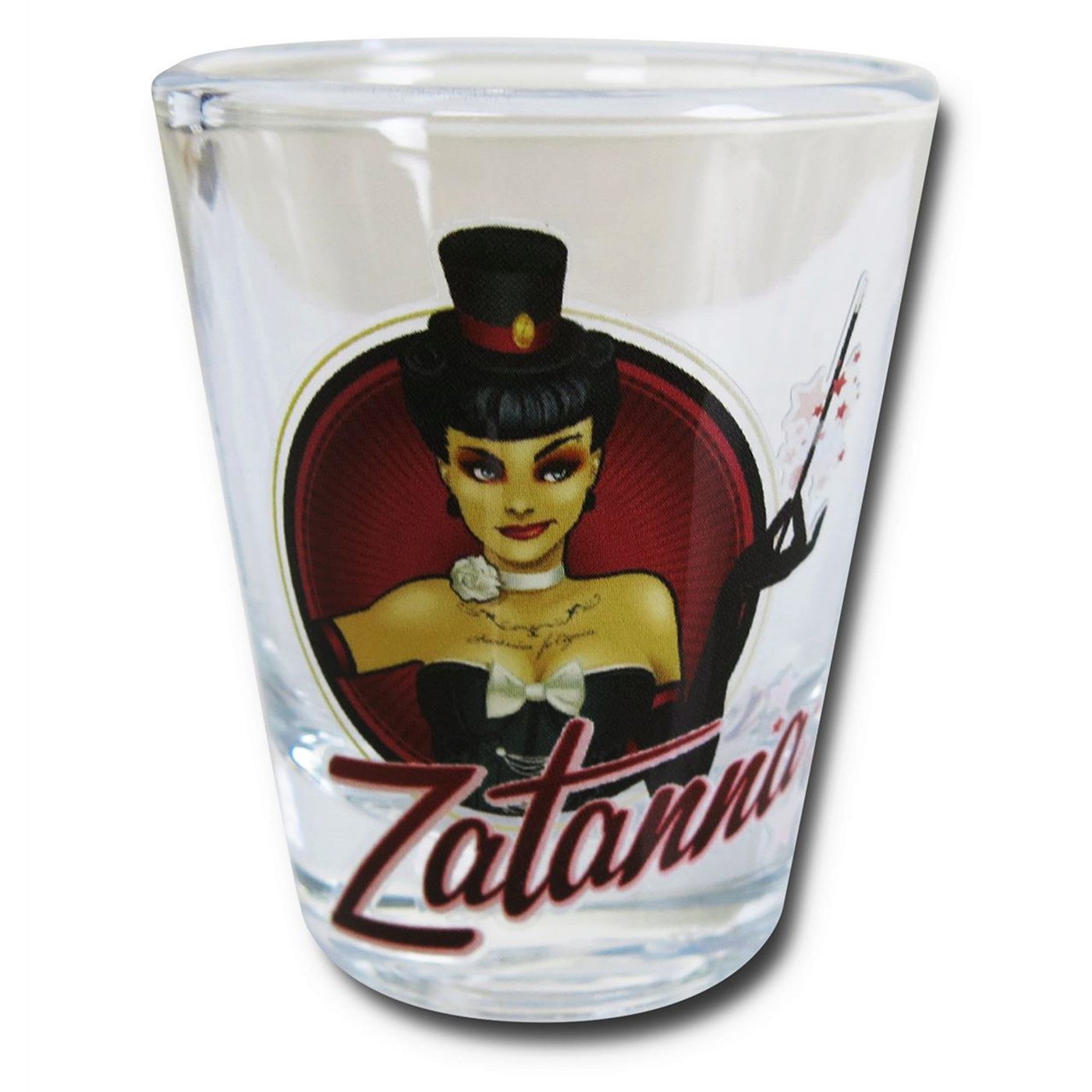 DC Comics Zatanna Bombshell Mini Glass, Red