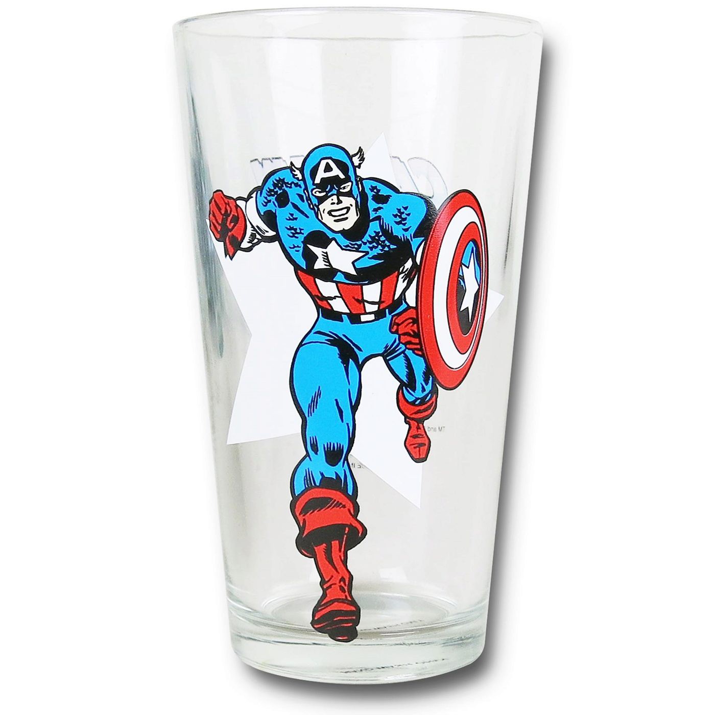 Captain America Clear Pint Glass, Clear
