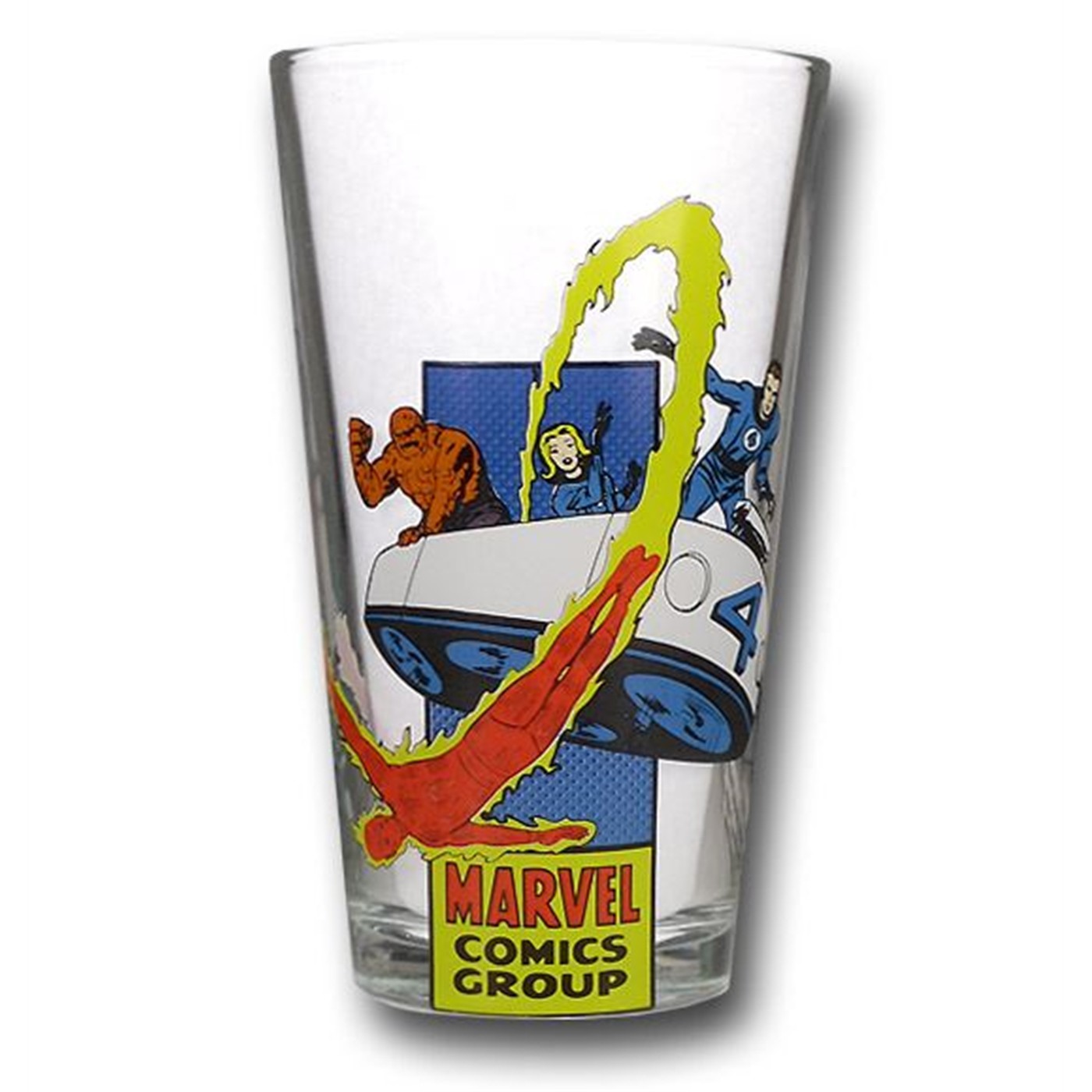 Fantastic Four Marvel Silver Age Clear Pint Glass