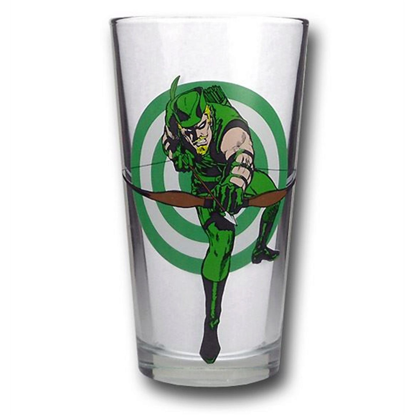 Green Arrow Pint Glass, Clear