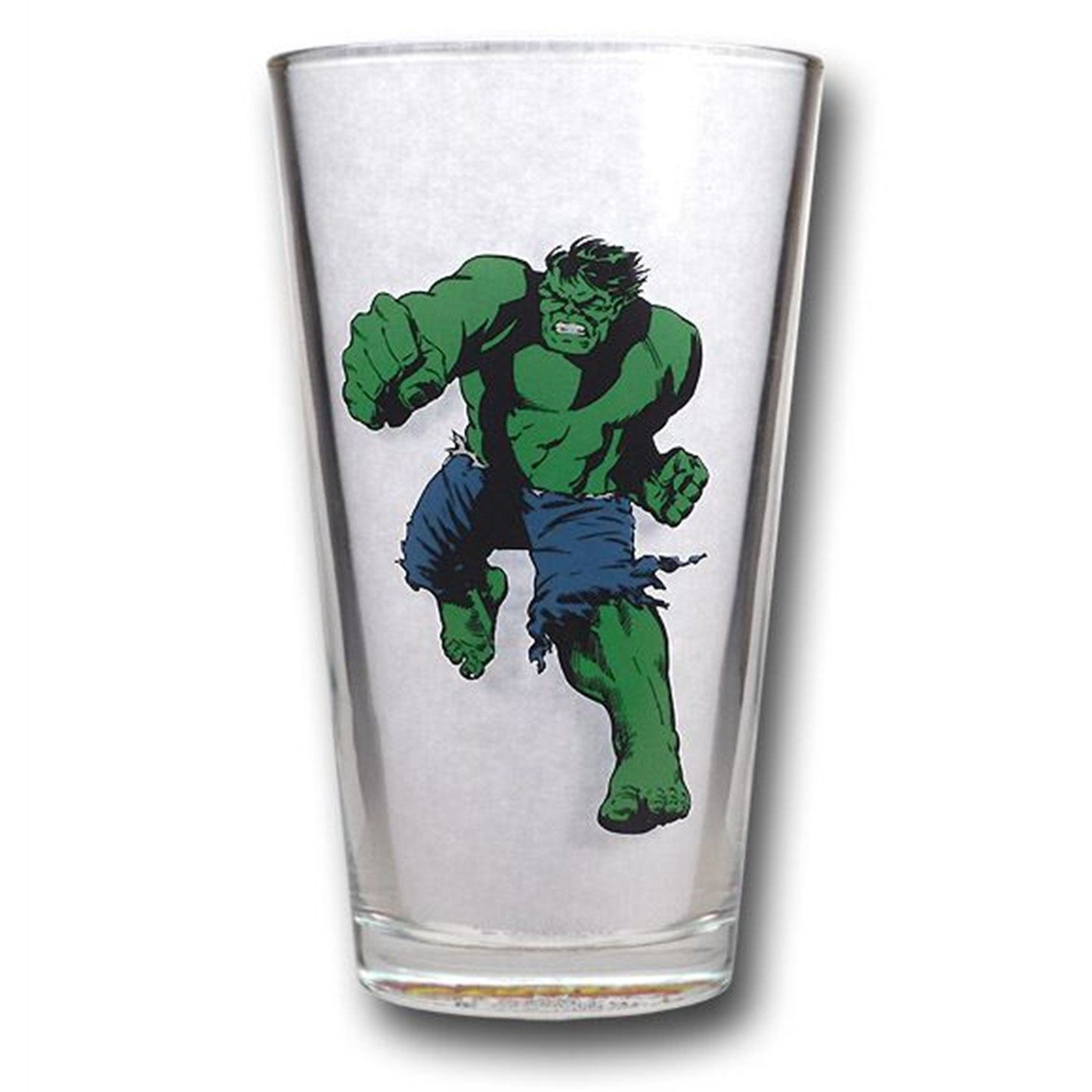 Hulk Punching Pint Glass