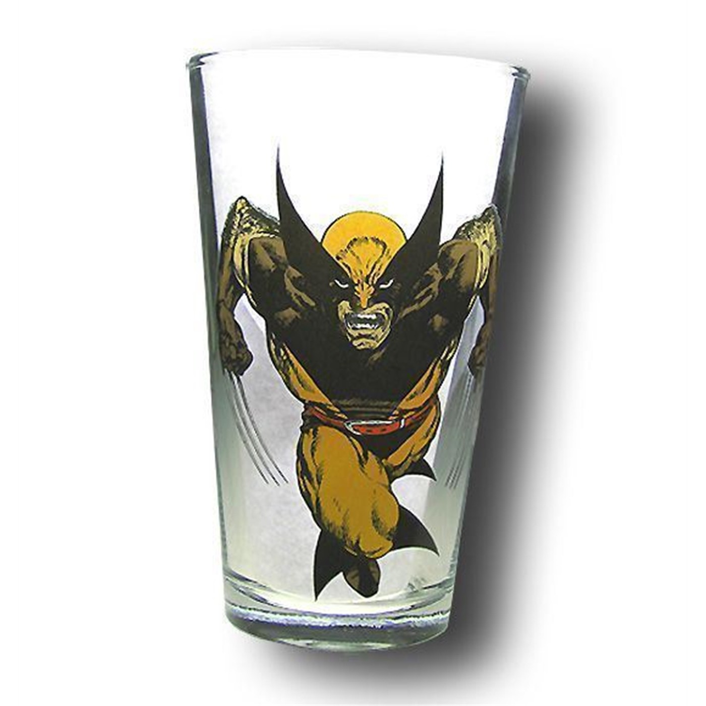 Wolverine in Brown by John Byrne Clear Pint Glass