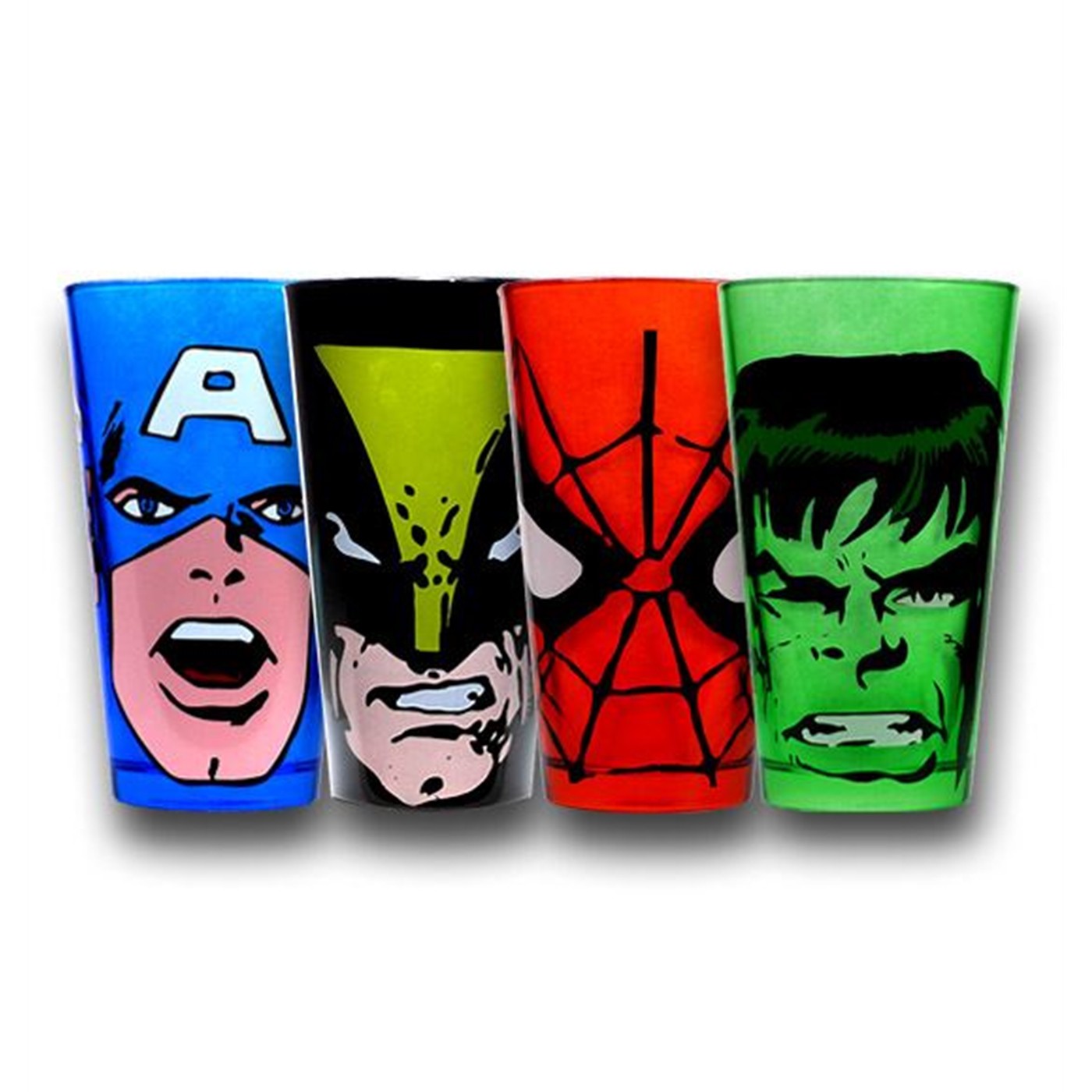 Marvel Heroes Colored Glass 4 Pack