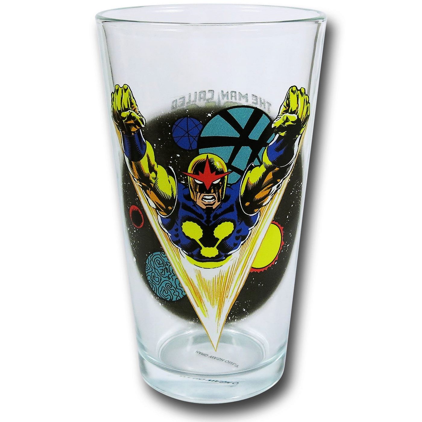 Nova Clear Pint Glass, Black