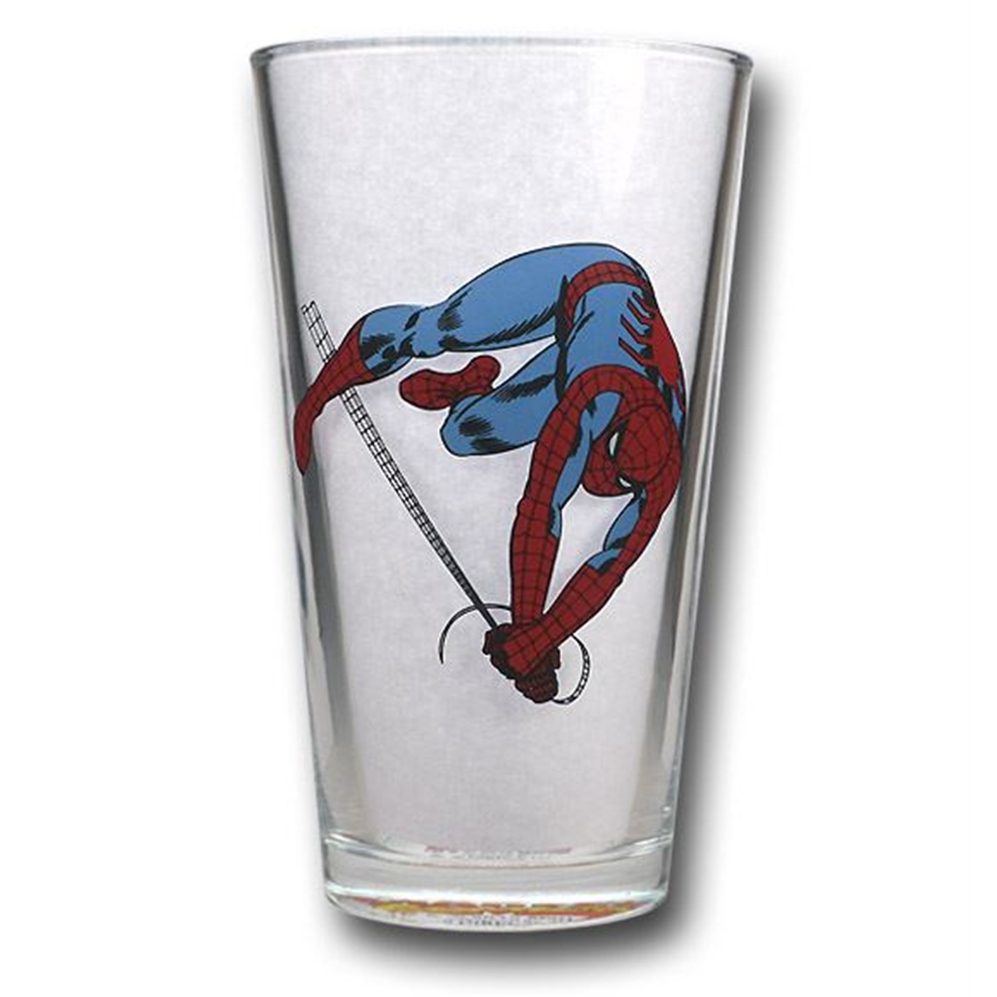 Spiderman Downward Swing Pint Glass