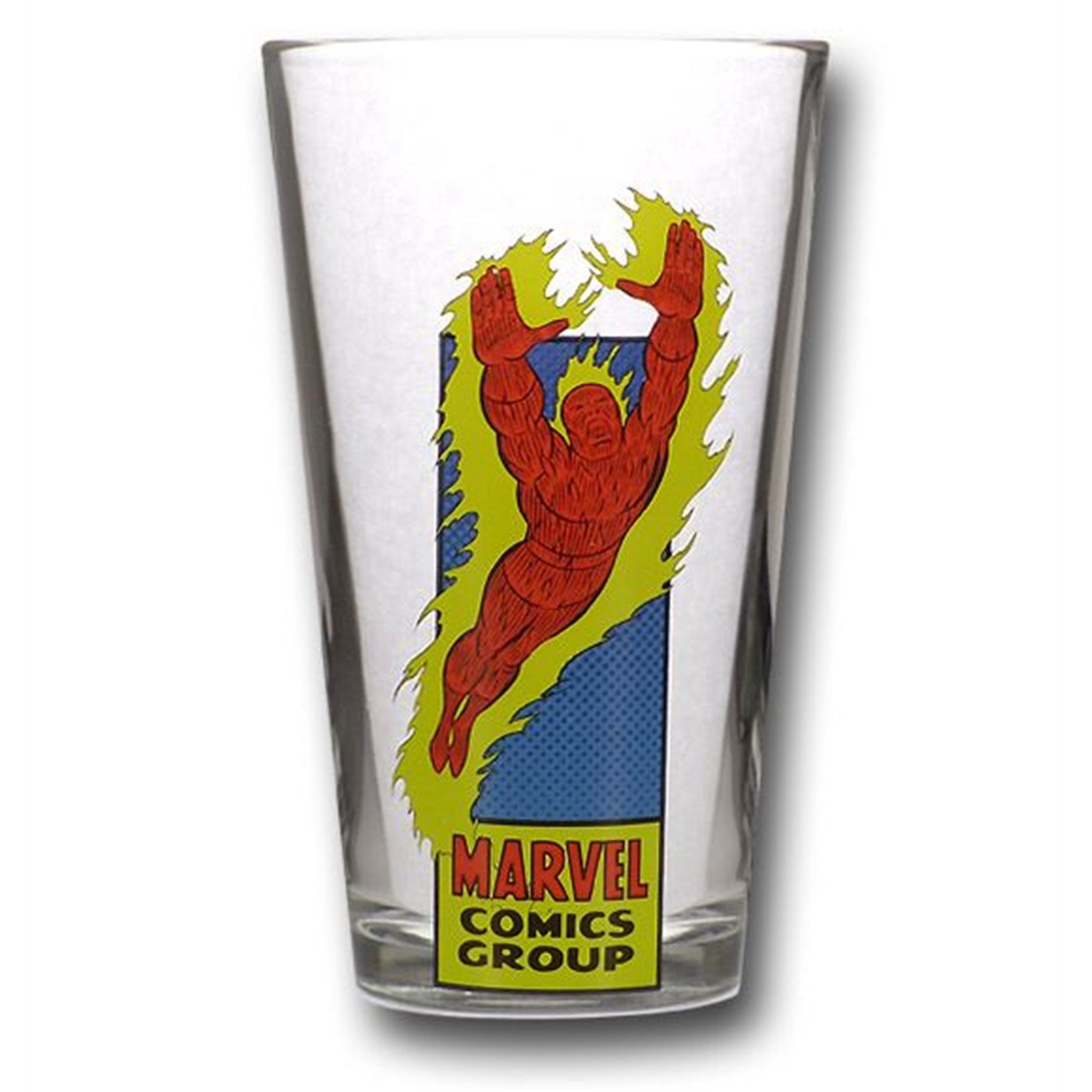 Human Torch Silver Age Pint Glass