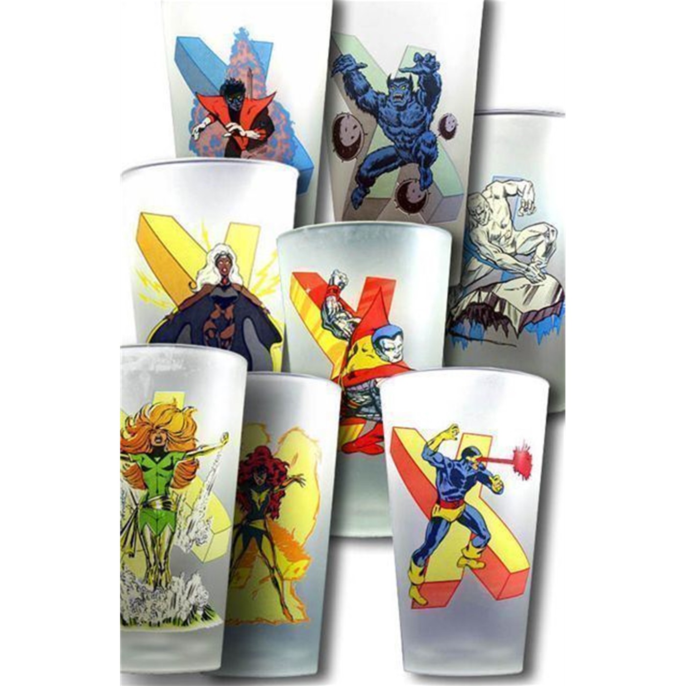 X-men Set Pint Glass Set of 8