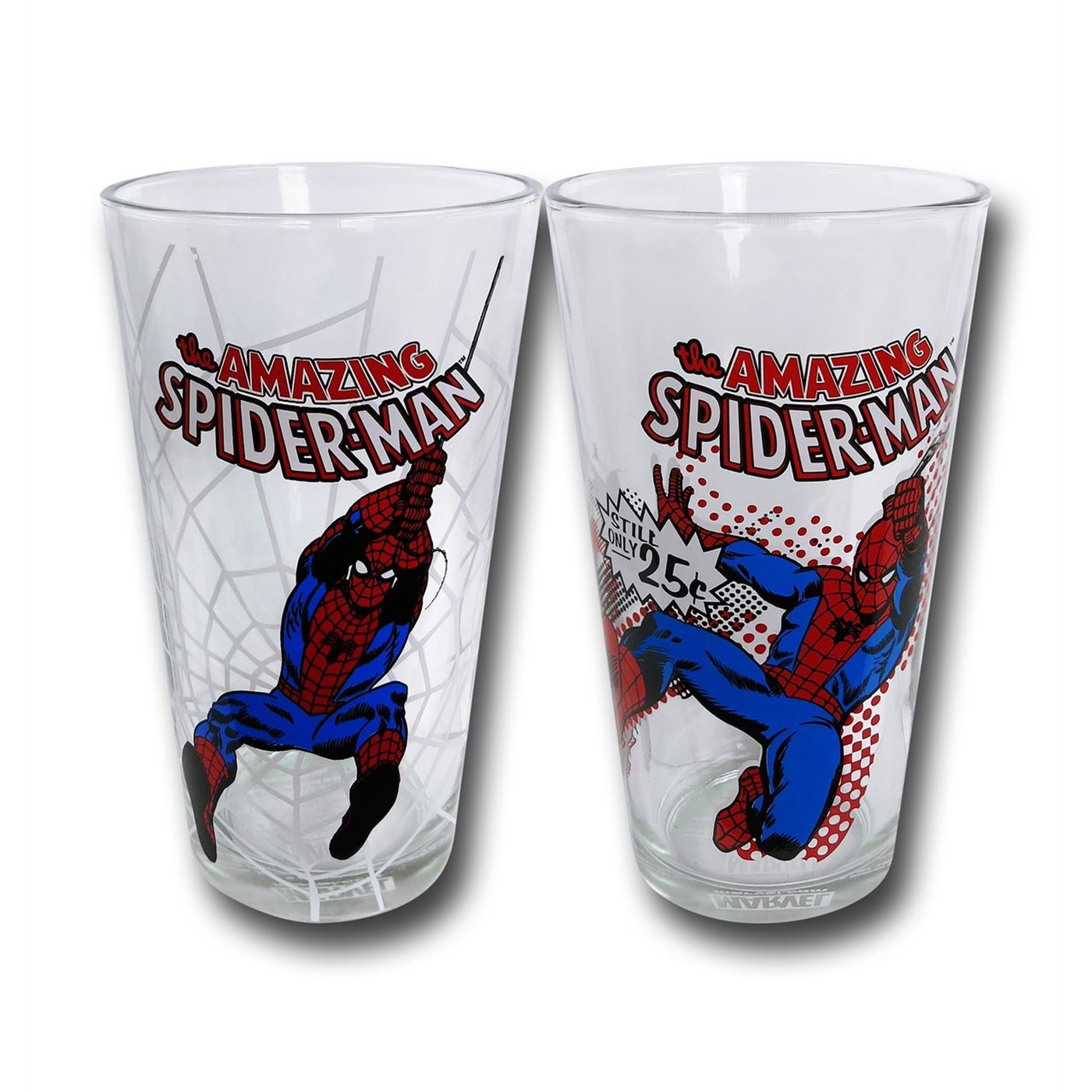 Spiderman In Action Pint Glass 2-Pack, Red