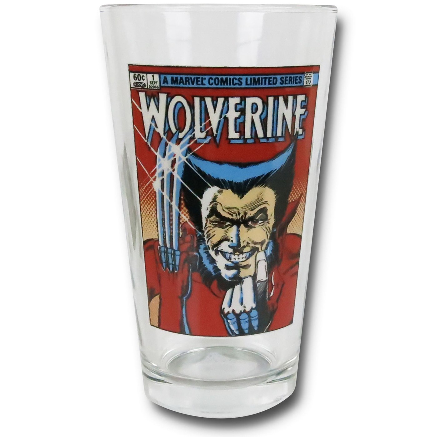 Wolverine Classic Cover Pint Glass, Red