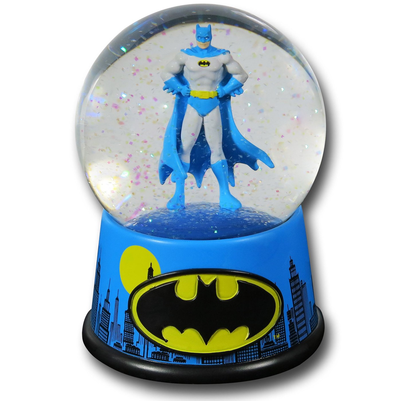 Batman Skyline Glitter Snow Globe, Blue