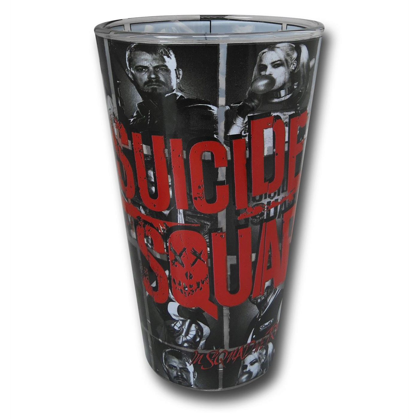 Suicide Squad Character Pint Glass, Black