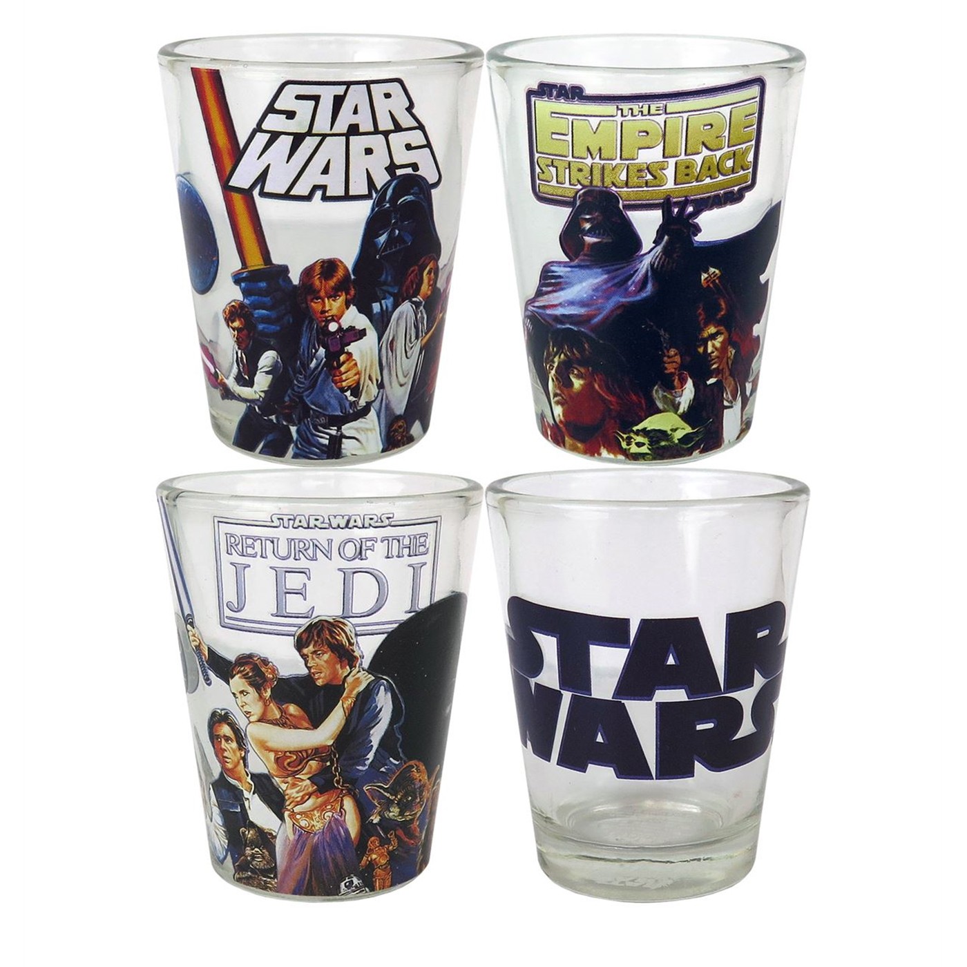 Star Wars Originals Mini Glass 4-Pack, Black