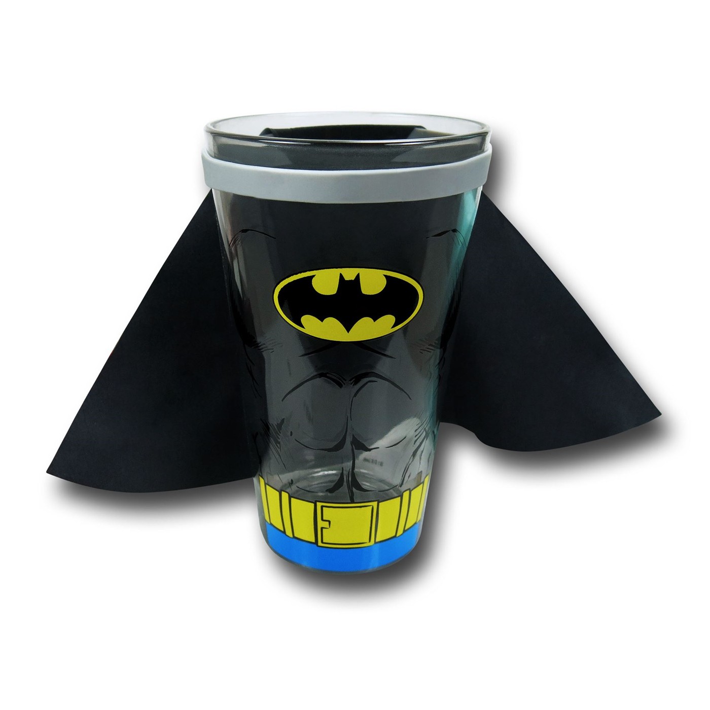 Batman Abs Costume Caped Pint Glass, Grey