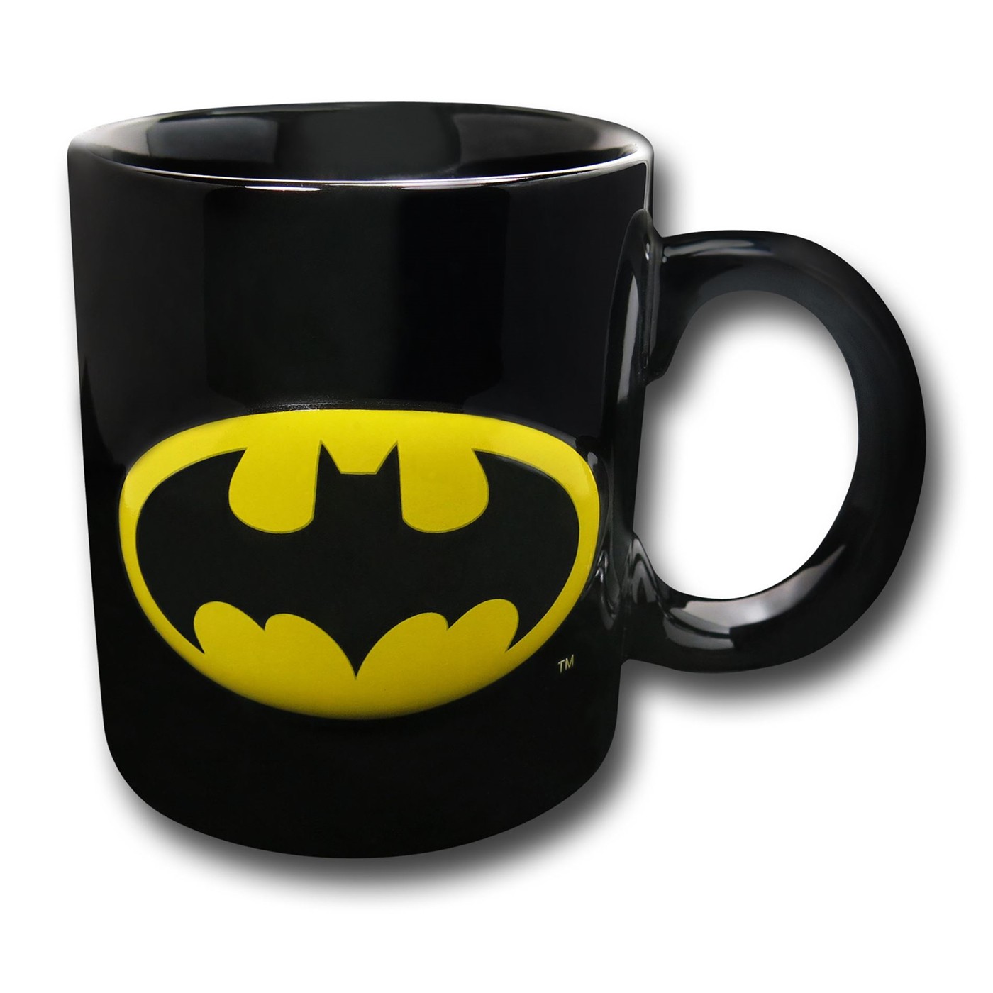 Batman Embossed Symbol 20 oz Ceramic Mug, Black