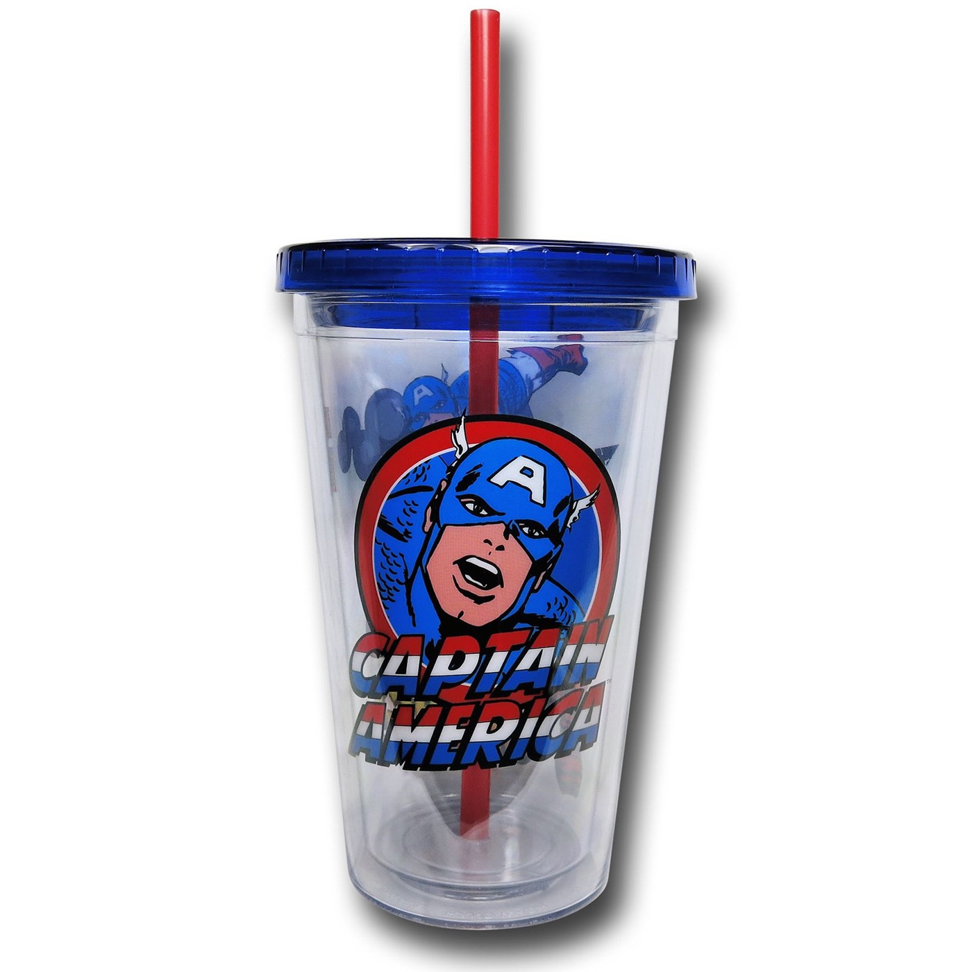 Captain America 18oz Acrylic Cold Cup, Blue