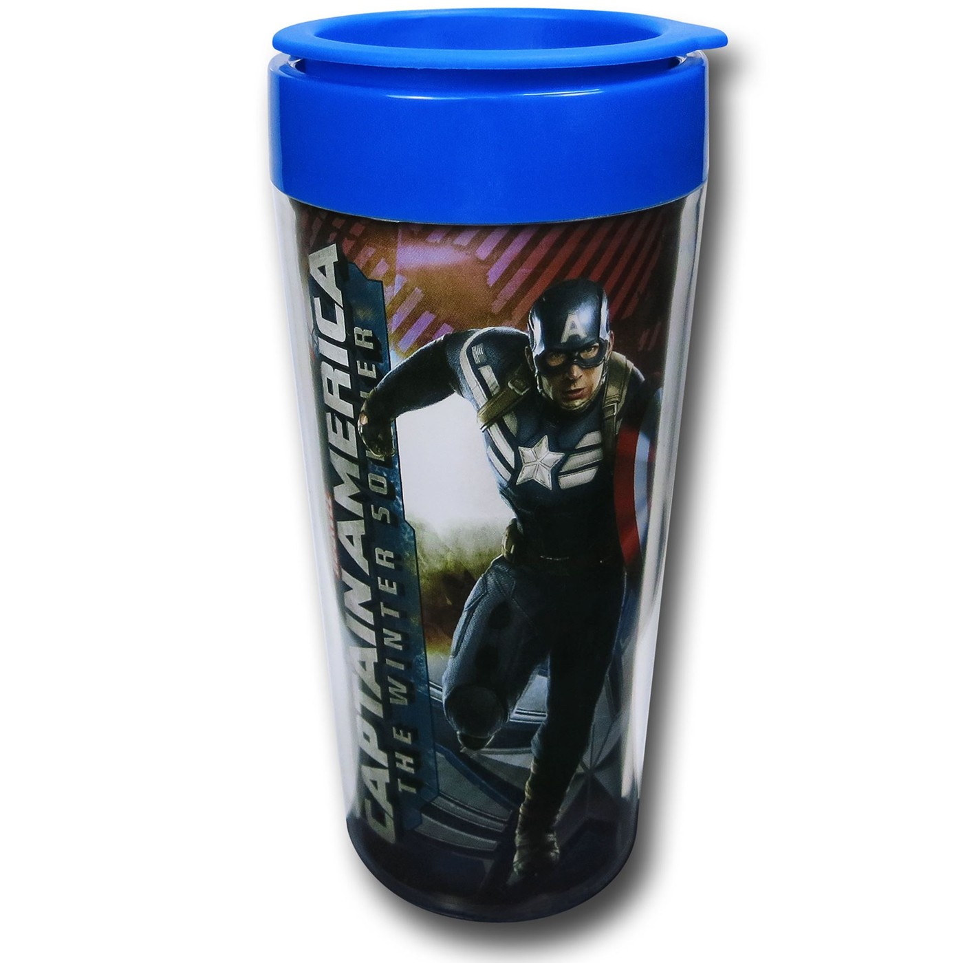 Captain America Winter Soldier 16oz Travel Mug, Blue