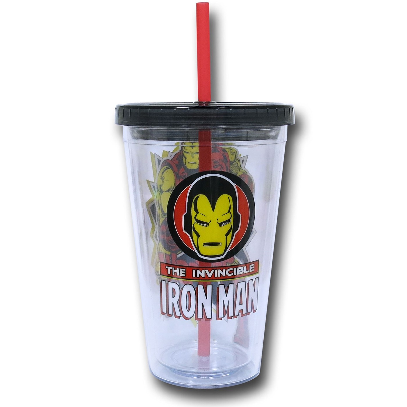 Iron Man 18oz Acrylic Cold Cup, Yellow