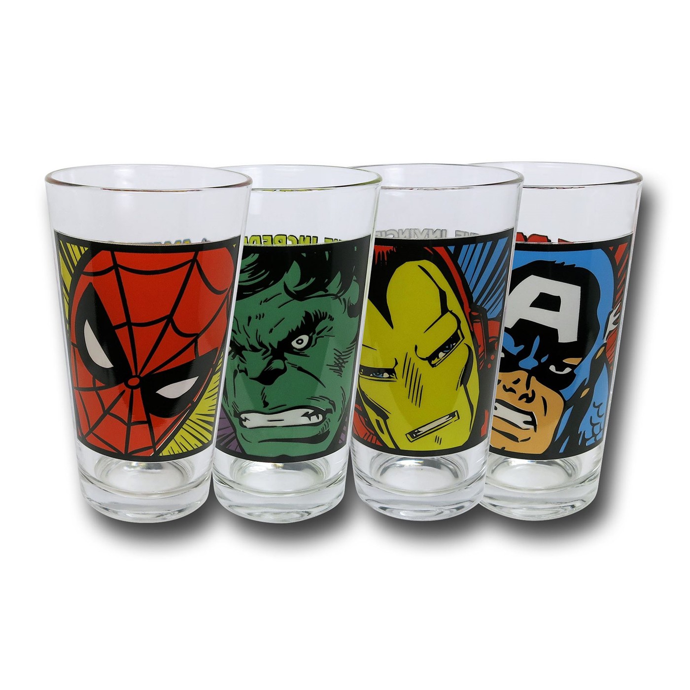 Marvel Close-Up Pint Glass 4-Pack