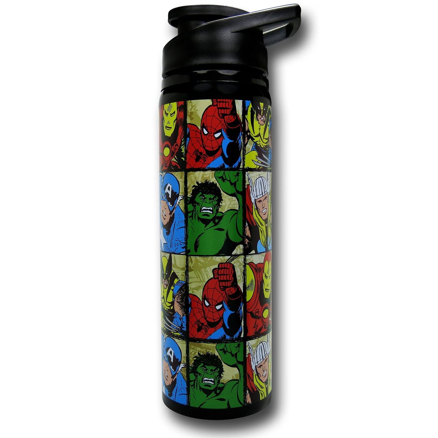 Marvel Grid 25oz Stainless Steel Water Bottle, Black