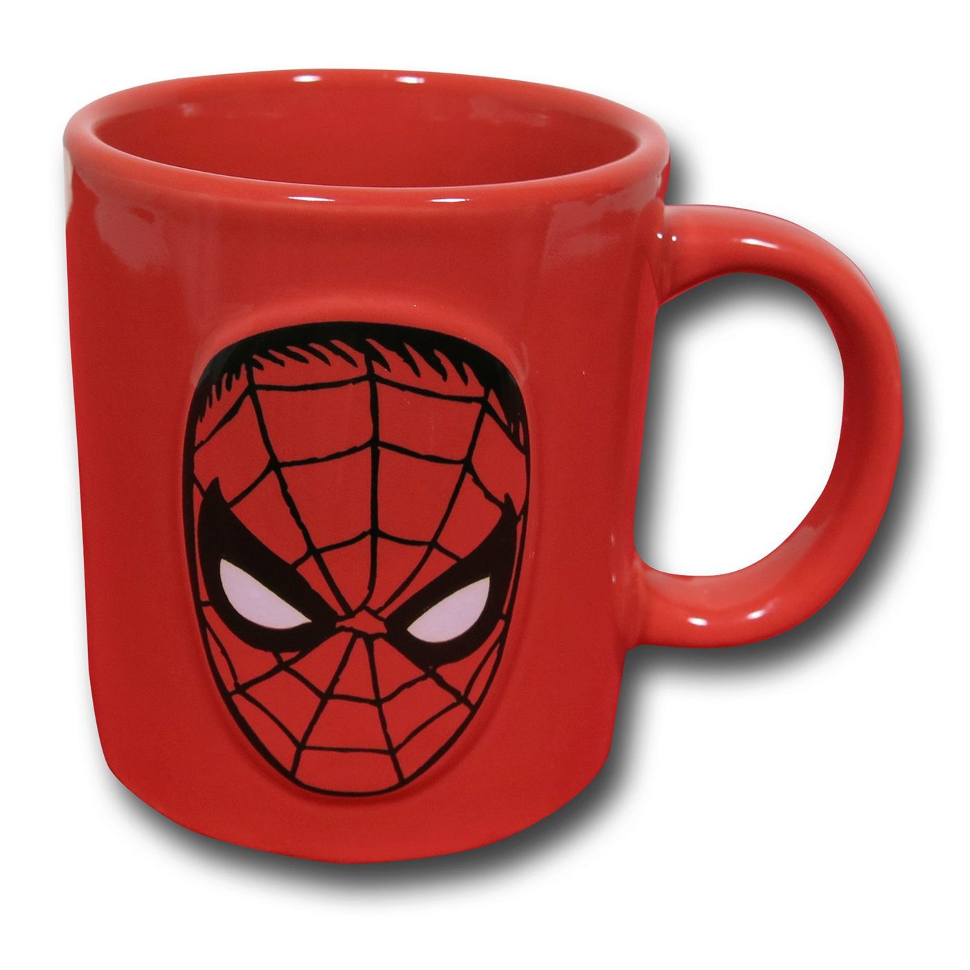 Spiderman Face Embossed 20oz Mug, Red