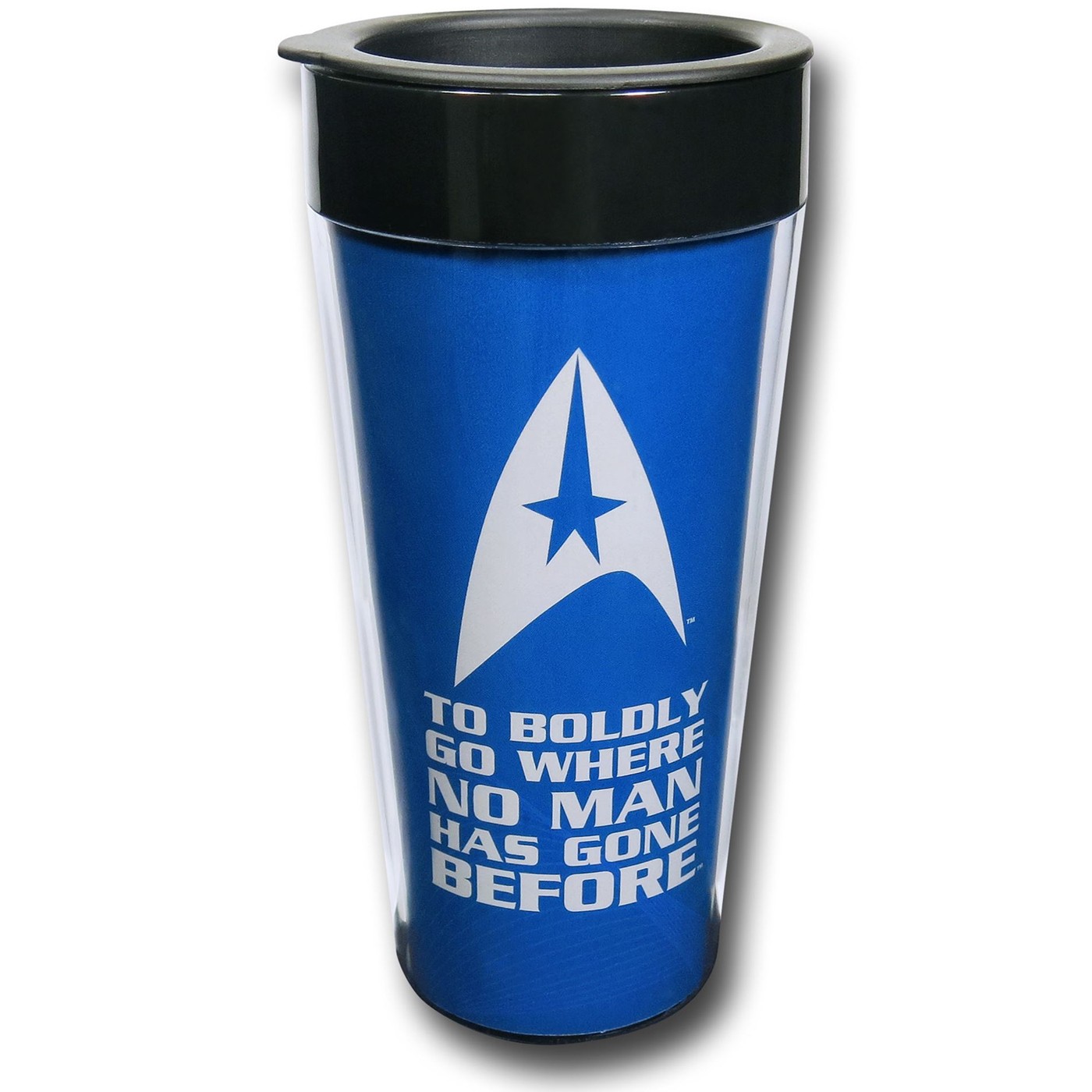 Star Trek Boldly Go 16oz Plastic Travel Mug, Blue