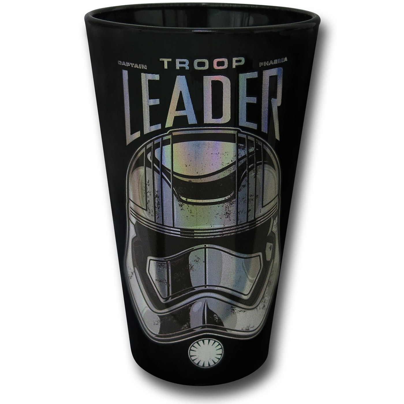 Star Wars Force Awakens Trooper 16oz Laser Pint Glass, Black