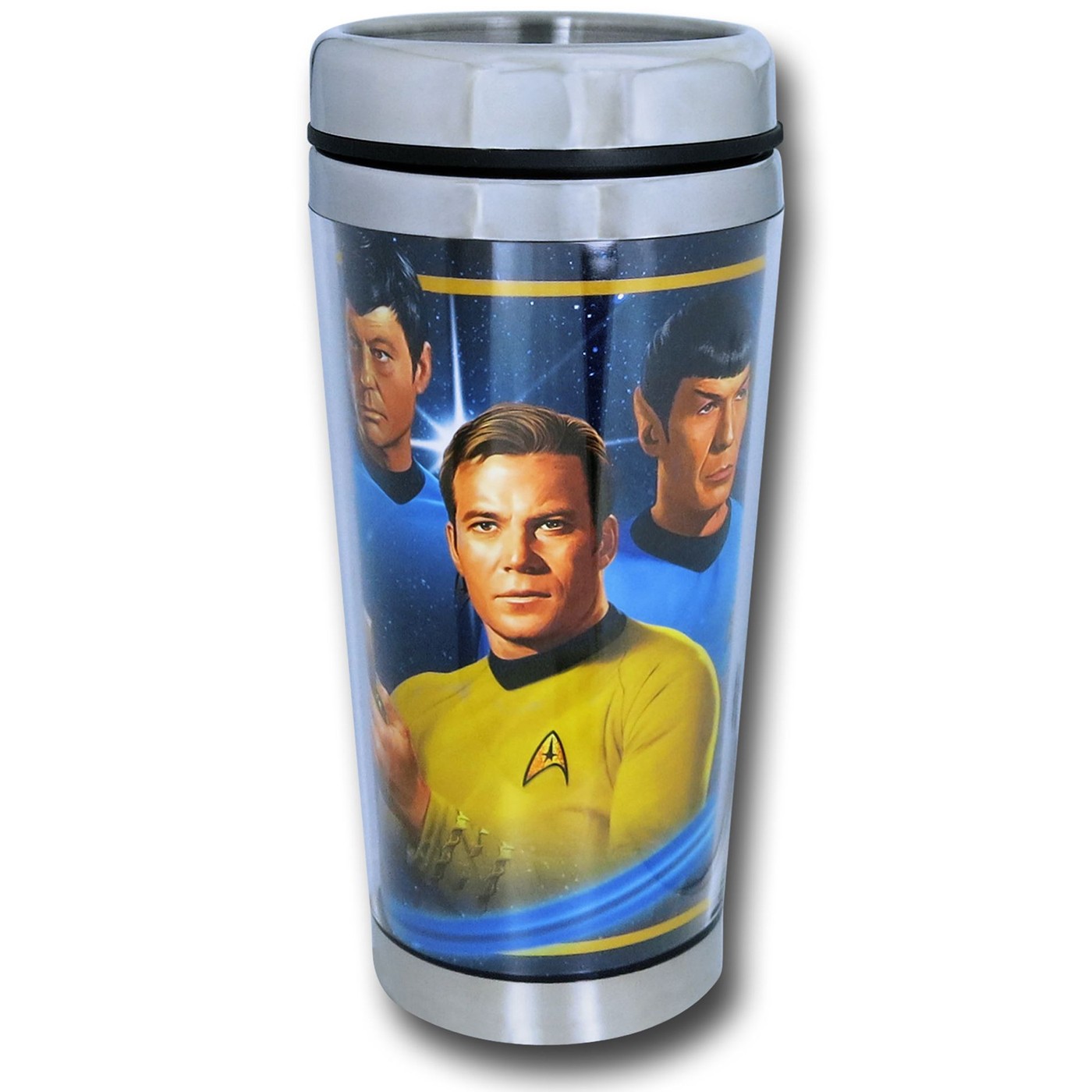 Star Trek Star Fleet Silver Top Travel Mug, Blue