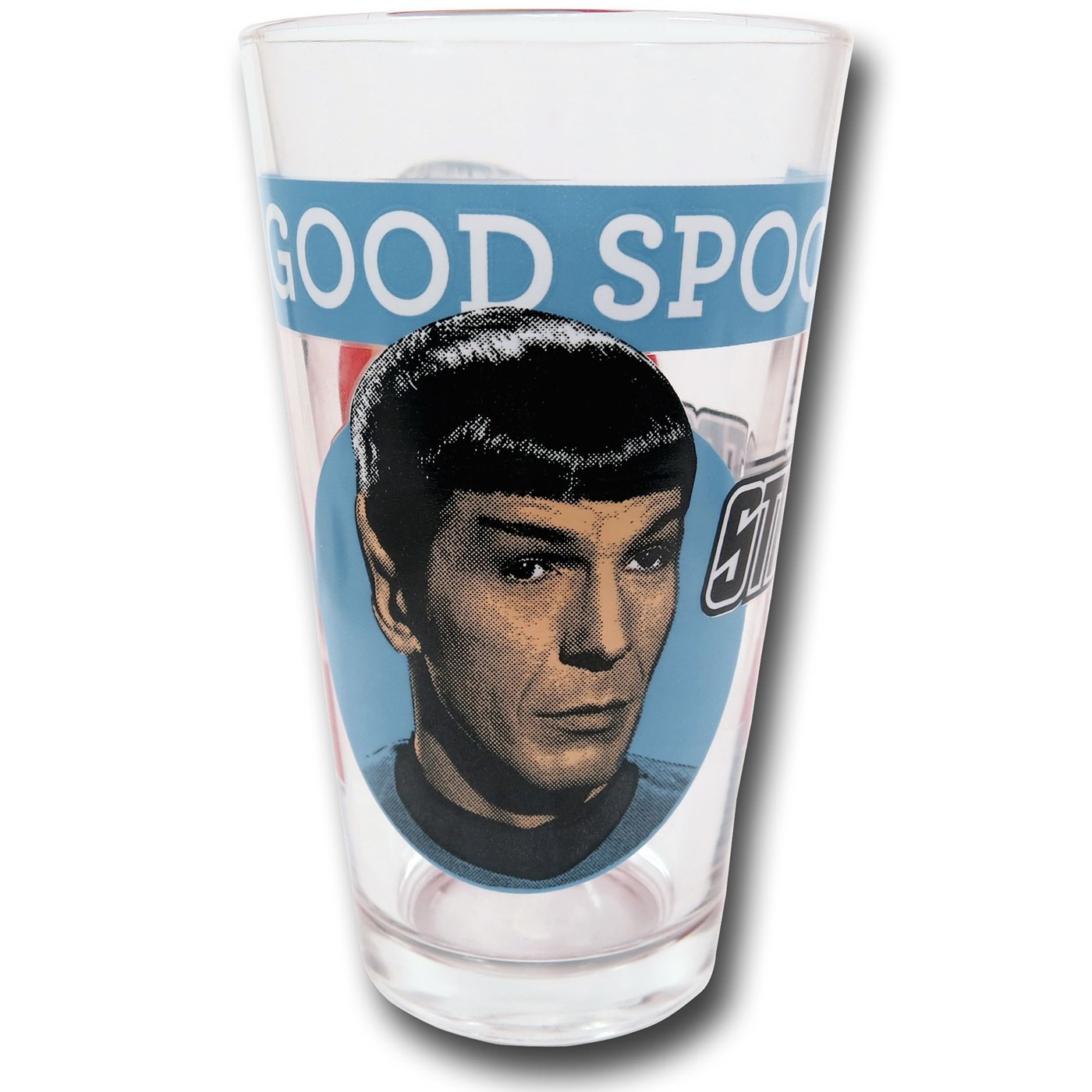 Star Trek Good and Evil Spock Pint Glass, Blue