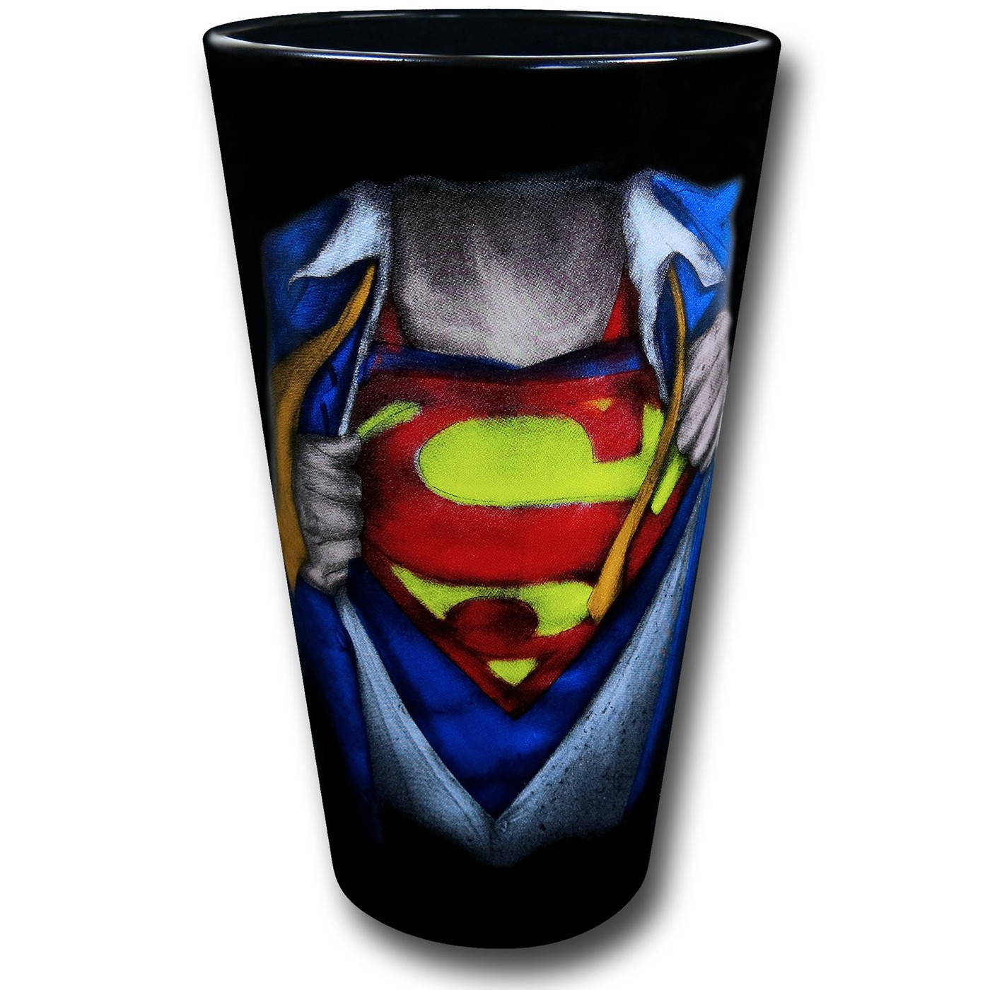 Superman Shield Reveal Pint Glass, Black