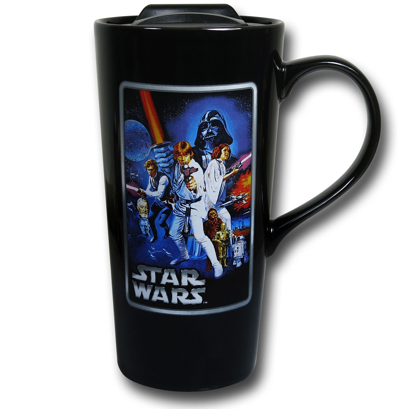 Star Wars Logo & Poster 20oz Ceramic Travel Mug, Black