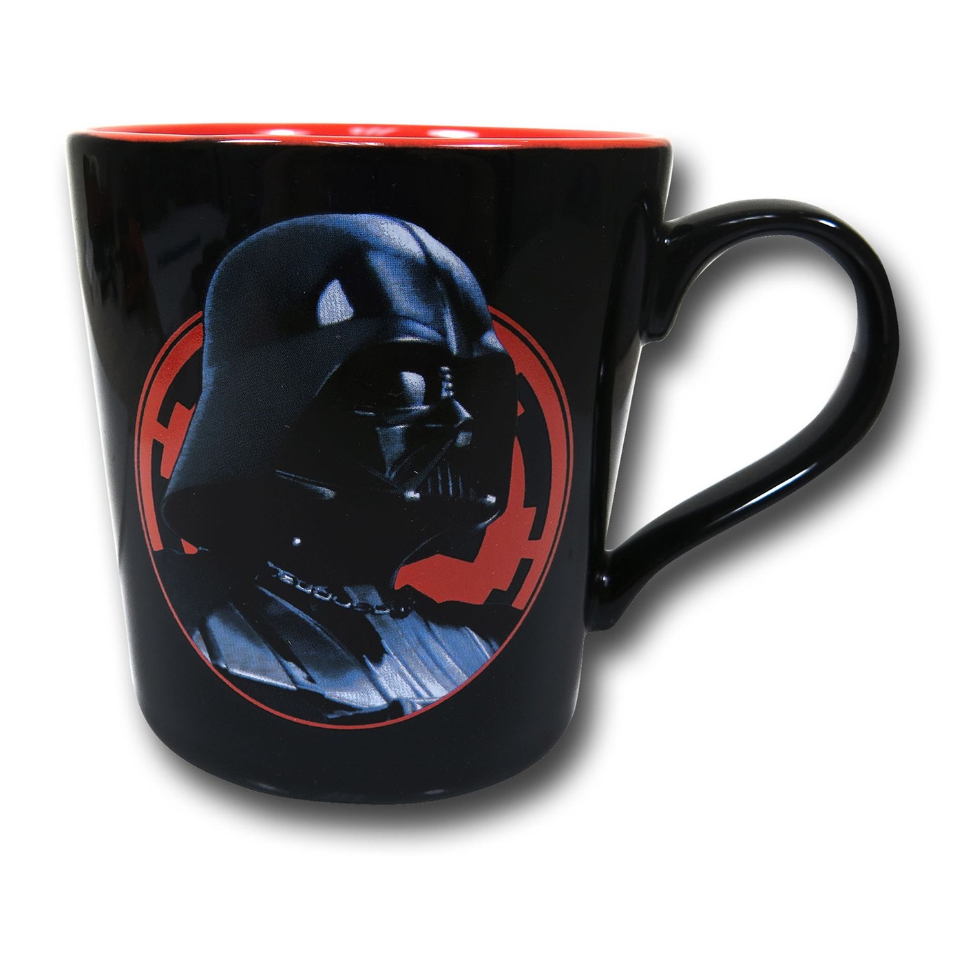 Star Wars Logo Rim Vader 12oz Ceramic Mug, Black