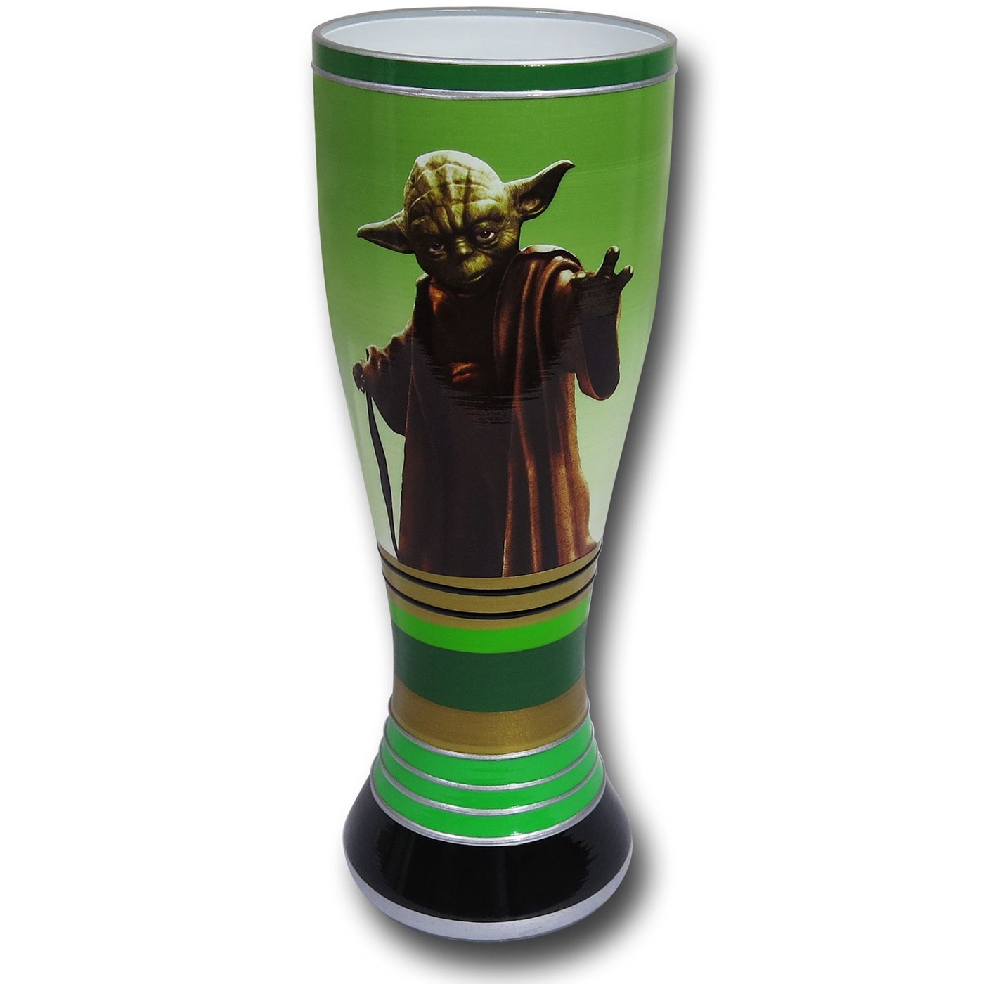 Star Wars Yoda Hand-Painted Collector's Glass, Green