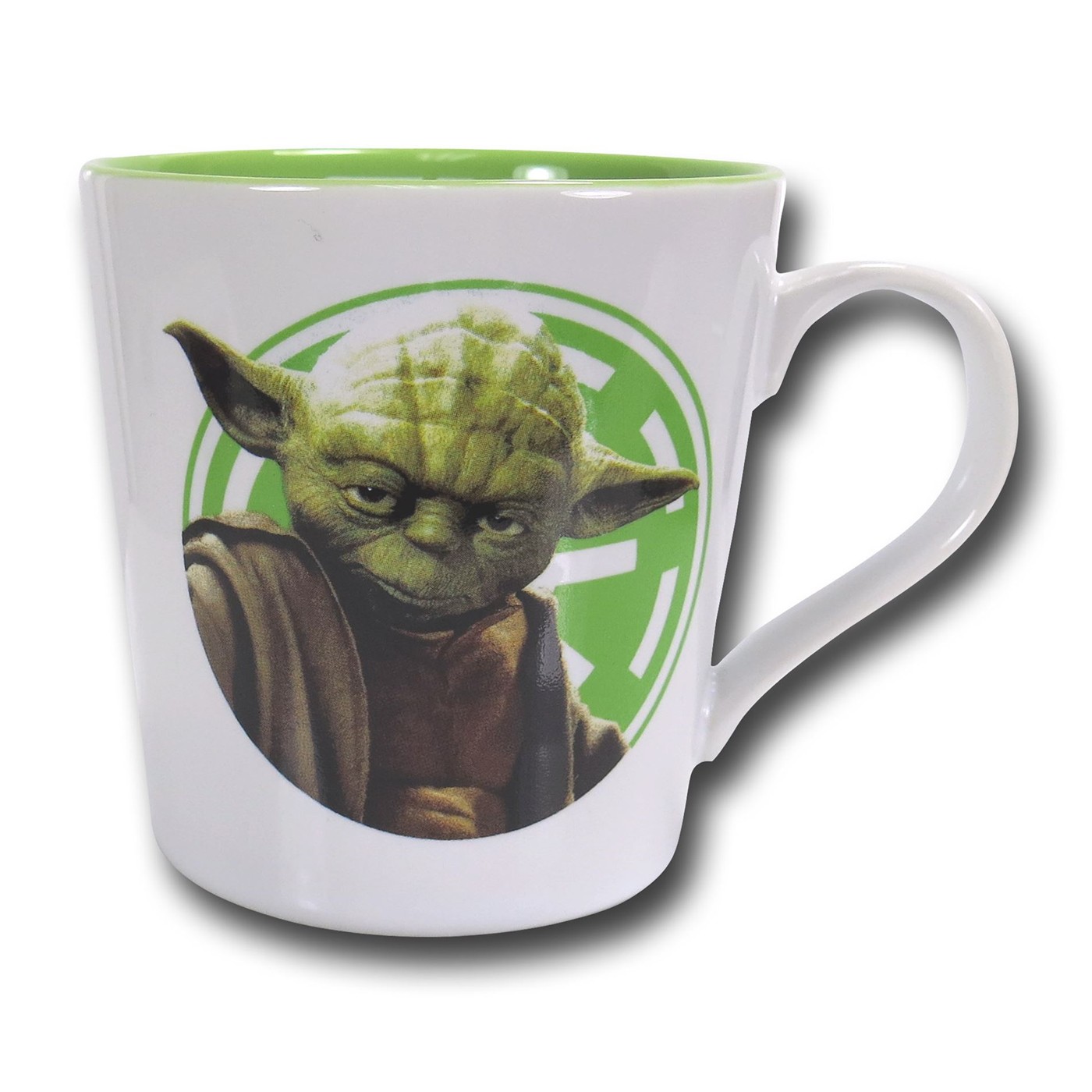 Star Wars Logo Rim Yoda 12oz Ceramic Mug, White