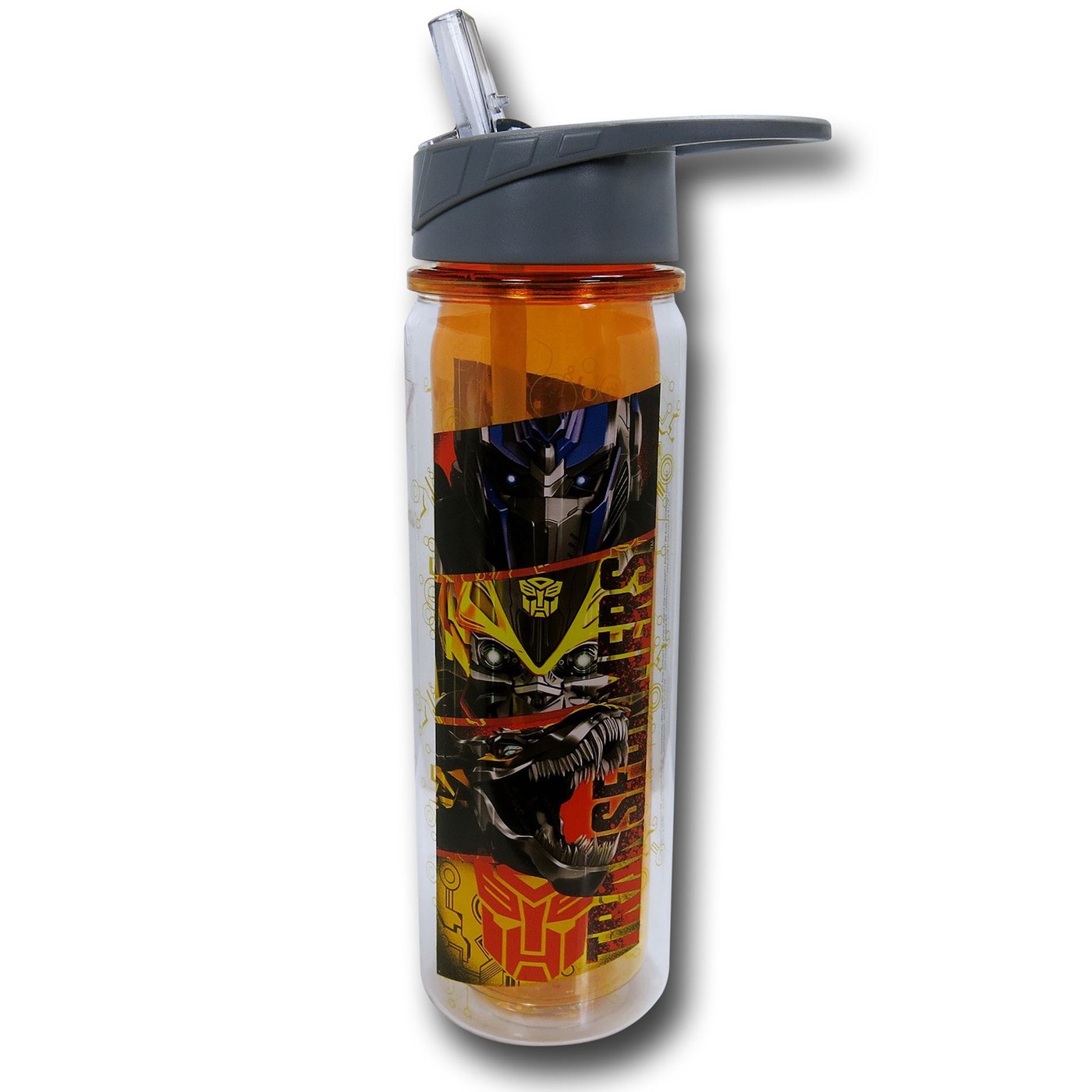 Transformers 4 Flip-Top Double All Water Bottle, Orange