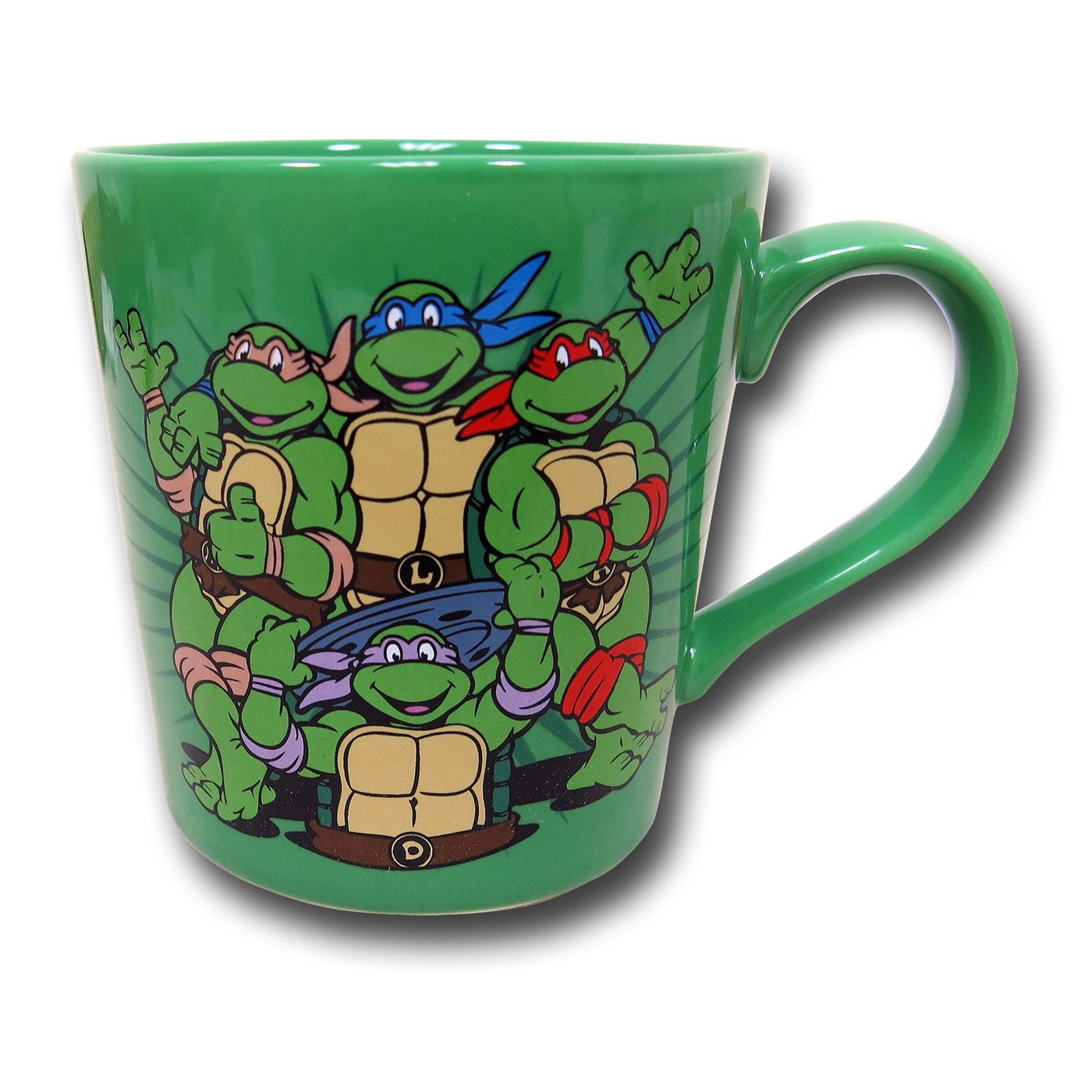 TMNT Logo Rim 12oz Ceramic Mug, Green