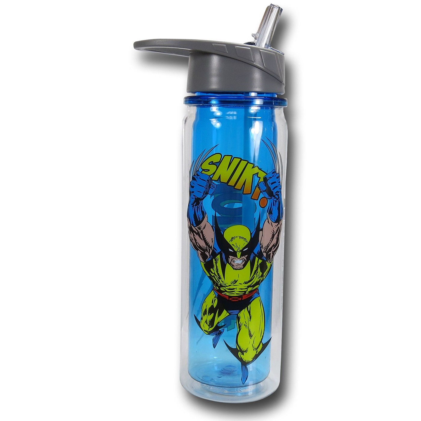 Wolverine Flip-Top Double-Wall Water Bottle, Blue