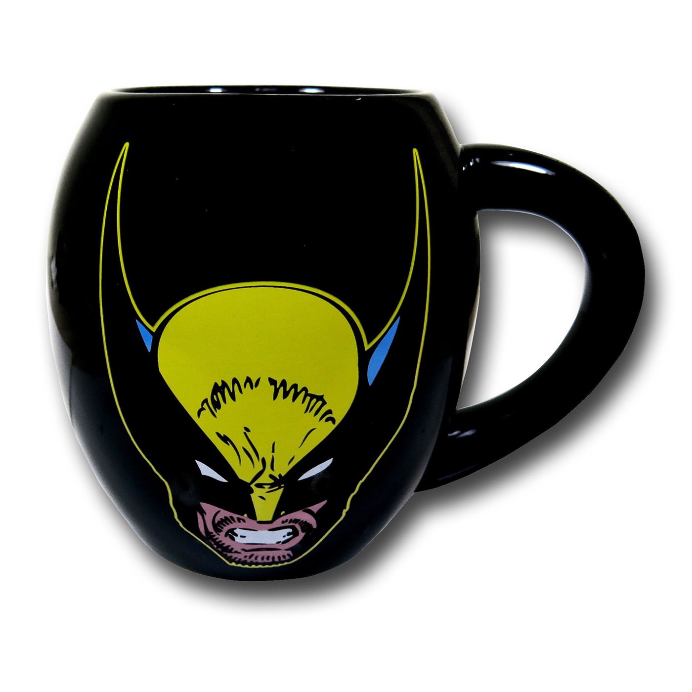 Wolverine Mask & Logo 18oz Ceramic Mug, Black