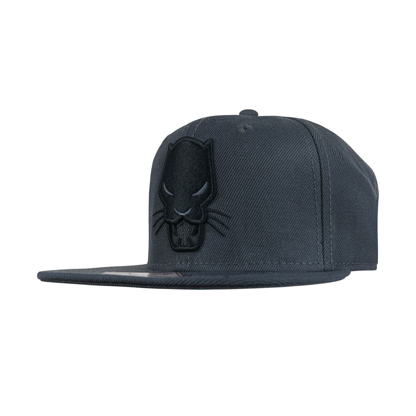 Black Panther Image Snapback Hat, Grey