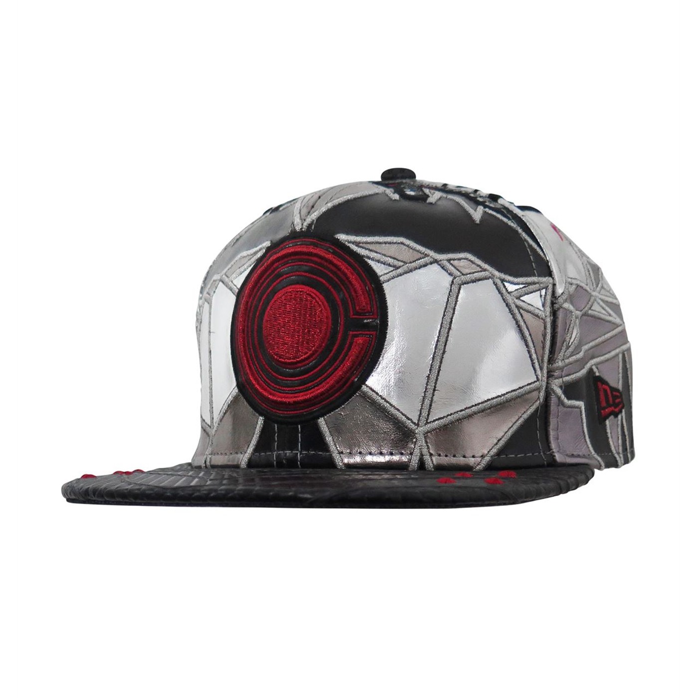 Cyborg Justice League Armor 59Fifty Fitted Hat, Silver