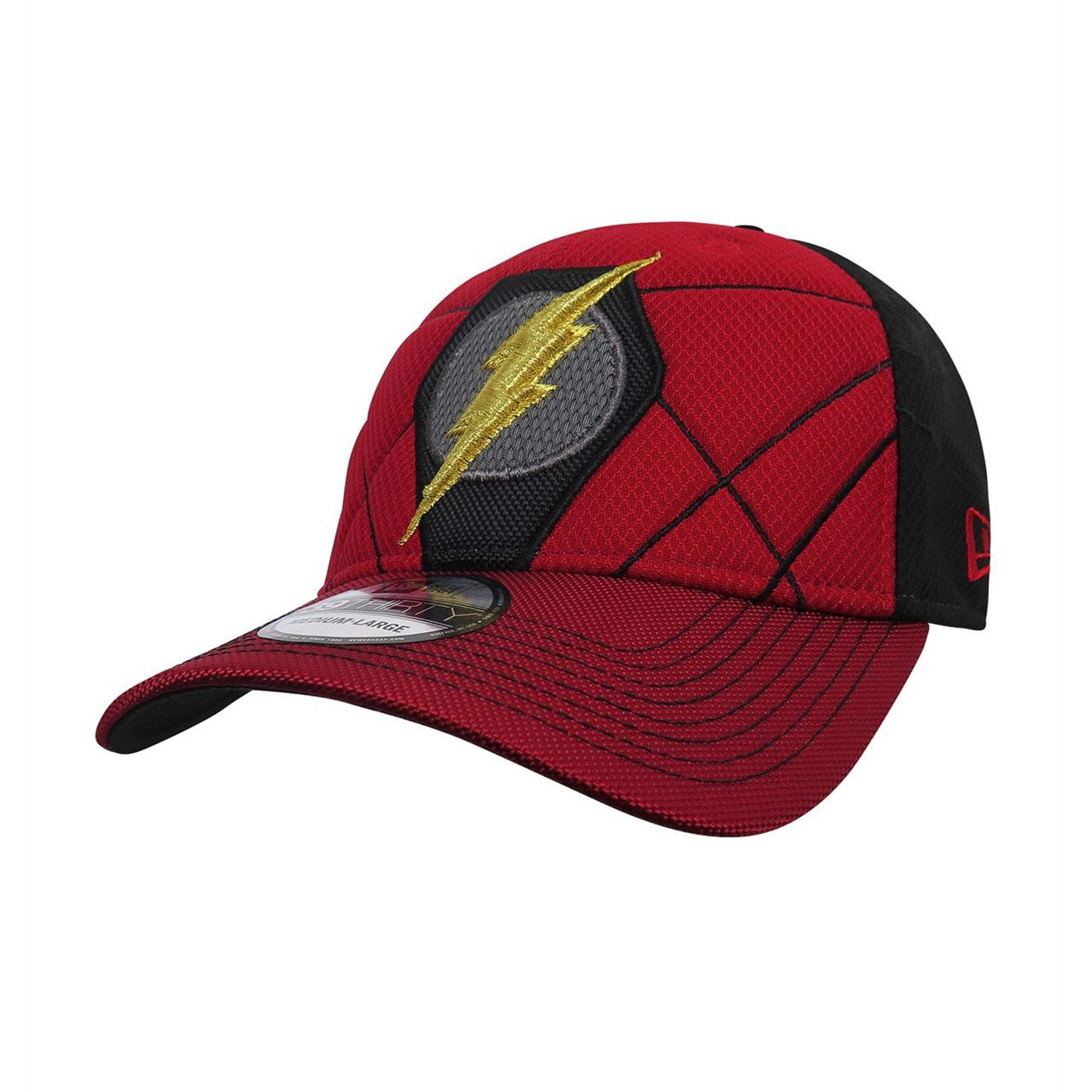 Flash Symbol Justice League Armor 39Thirty Fitted Hat, Red