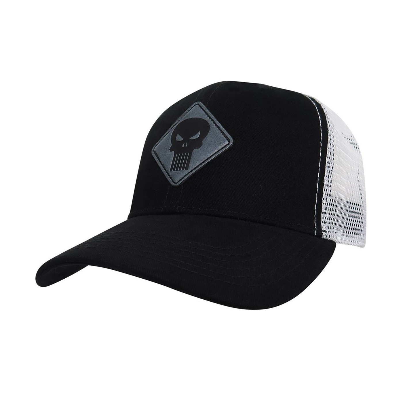 Punisher Scout Adjustable Trucker Snapback Hat, Black