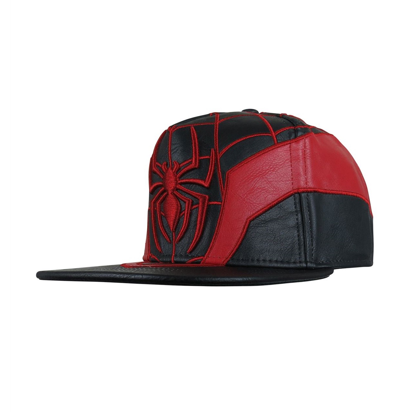 Spiderman Webbed Snapback Hat, Black