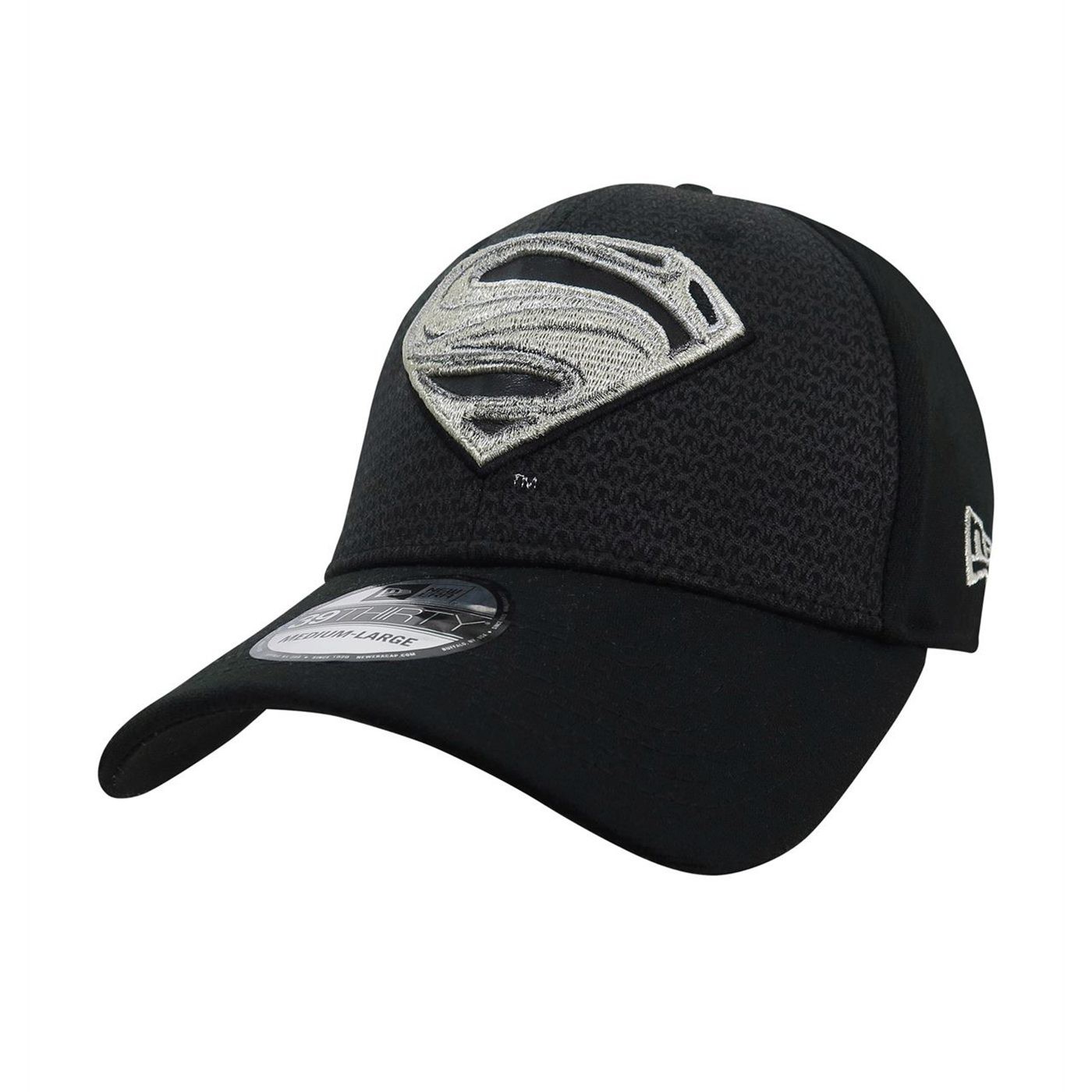 Superman Black Armor Justice League 39Thirty Fitted Hat, Black